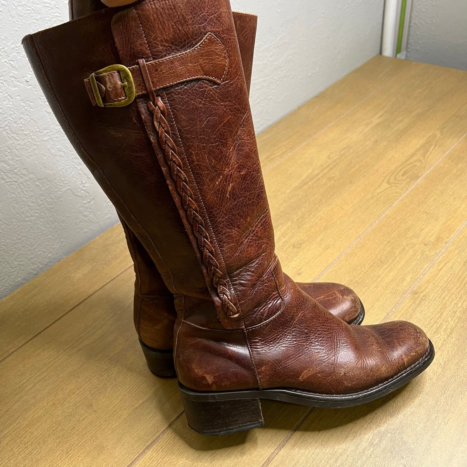 Vintage Vintage Super Leather Riding Boots Knee High Buckle Zip 7.5 Size US 7.5 / IT 37.5 - 18 Thumbnail