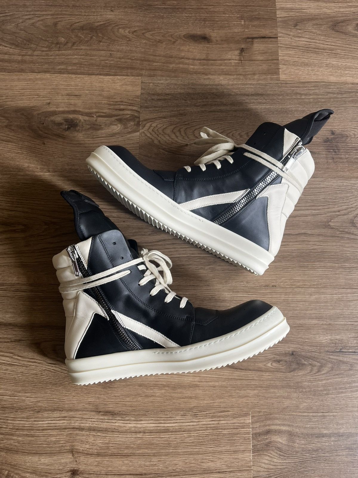 Rick Owens Og Mainline Geobasket Black Milk Size 43, Men's (Size 10) — image 3 of 6