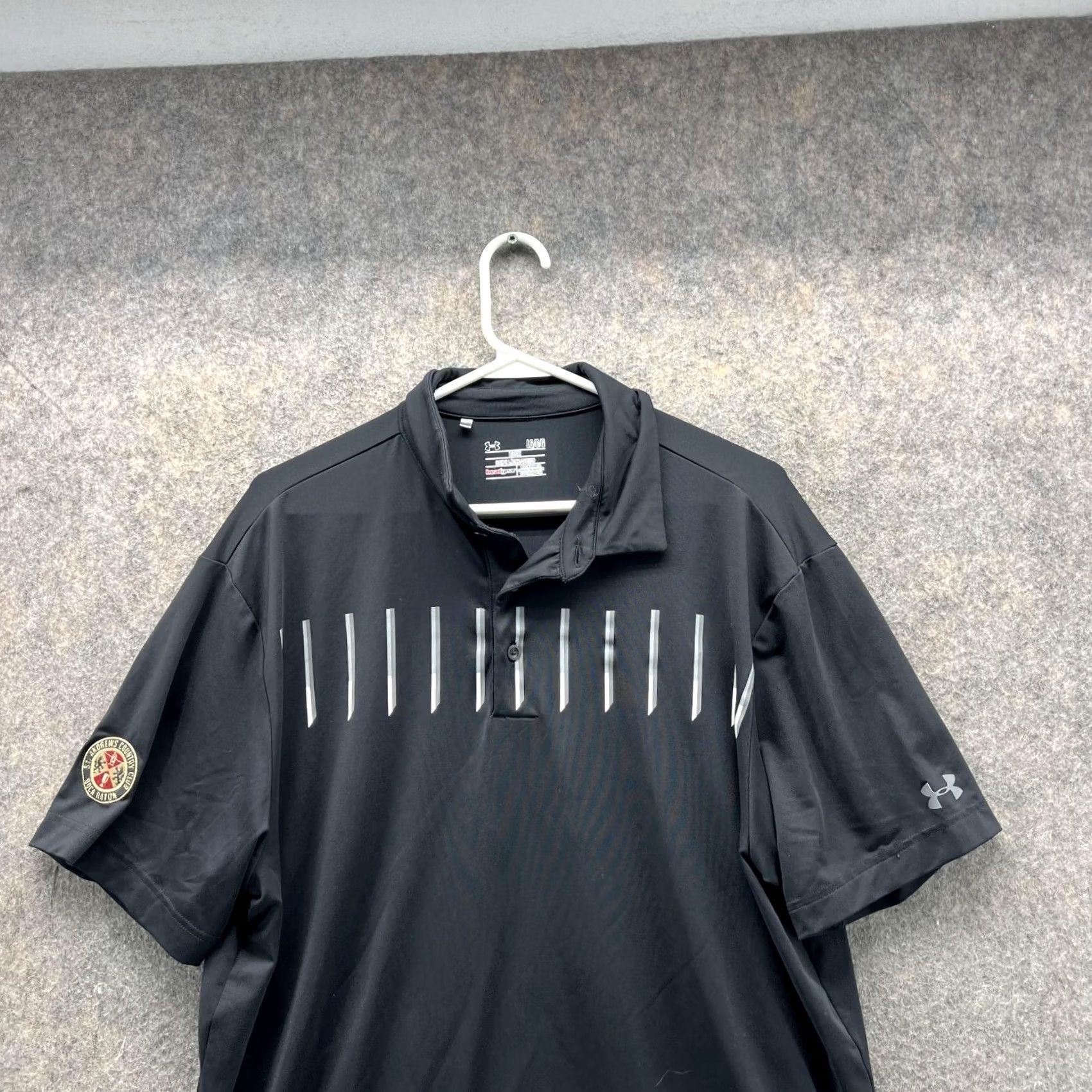 Under Armour Under Armour Polo Shirt Men Large Adult Black St Andrew Country Club Patch Shirt Size US L / EU 52-54 / 3 - 2 Thumbnail