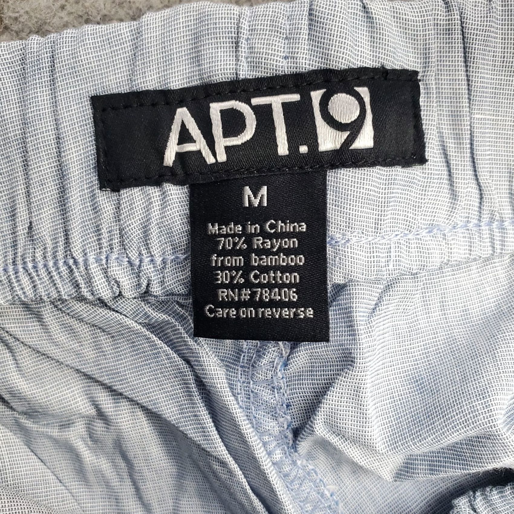 Apt. 9 Apt. 9 Pajama Shorts Mens M Blue Rayon Sleepwear Drawstring Waist Shirt? Size US 31 - 6 Thumbnail