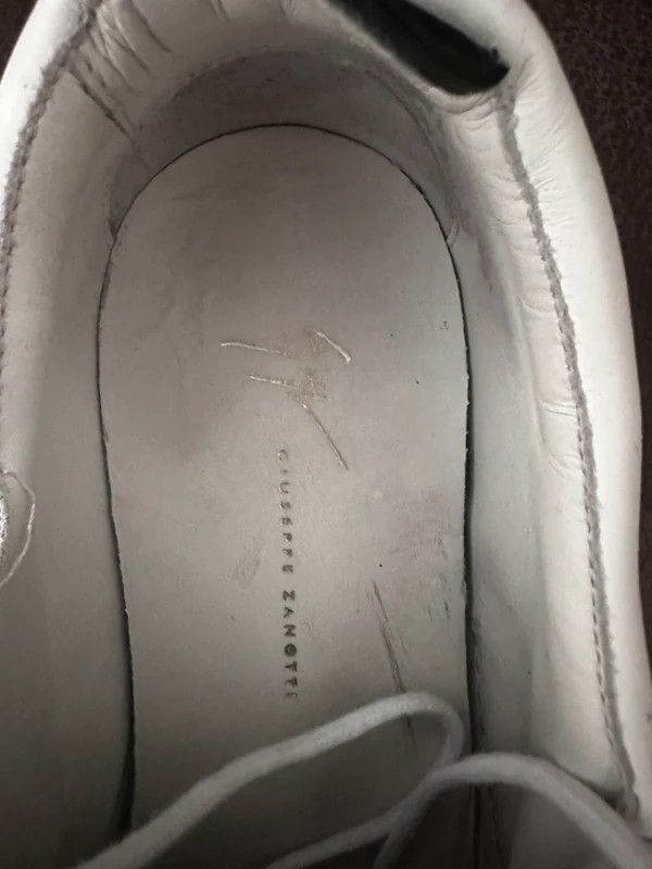 Giuseppe Zanotti Giuseppe Zanotti White Leather Low-Top Zip Sneakers, c.2010s Size US 10 / EU 43 - 4 Thumbnail