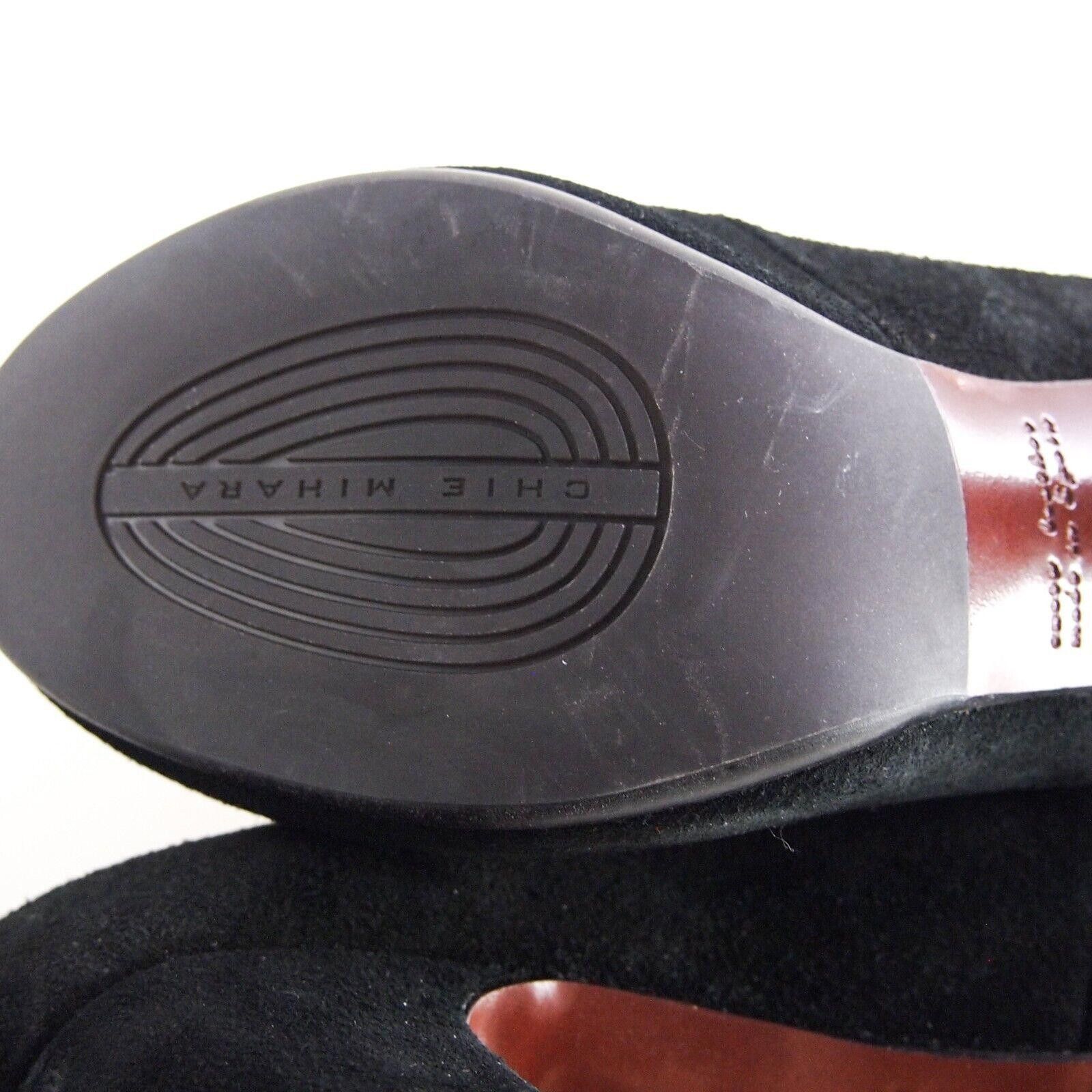 Designer Chie Mihara Mary Jane Sandals Black Suede US 7.5 EU 37.5 Size US 7.5 / IT 37.5 - 9 Thumbnail
