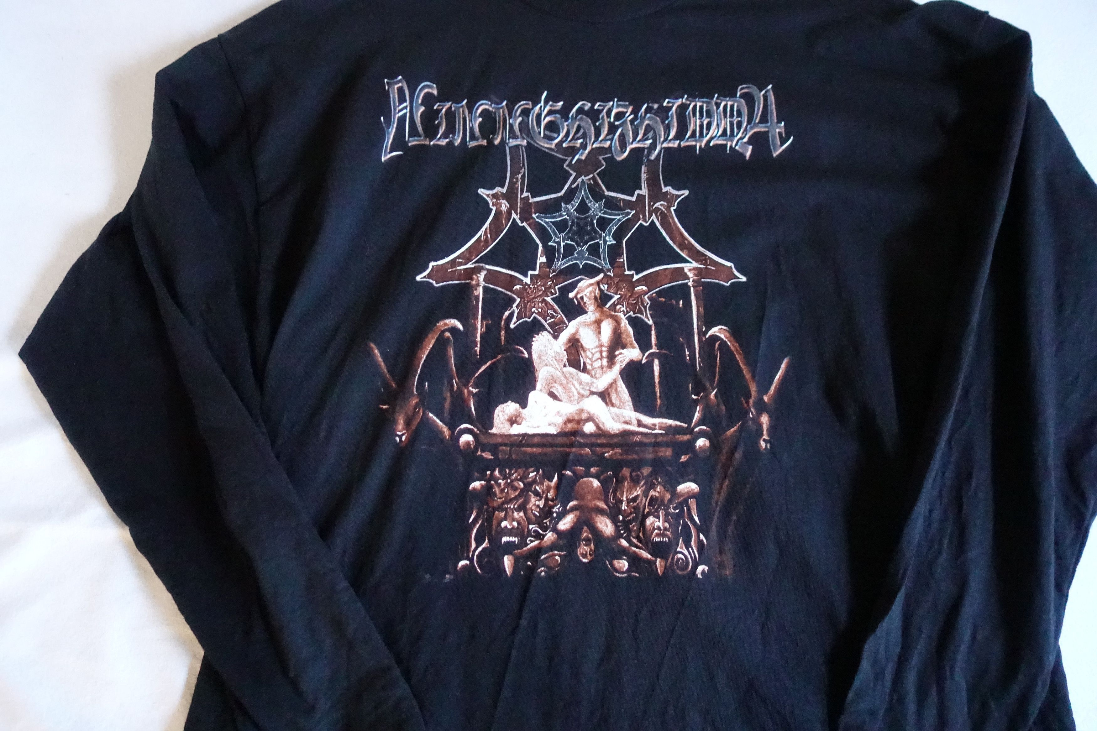 Band Tees Ninnghizhidda "Blasphemy" 1998 Longsleeve german Black Metal Size US XL / EU 56 / 4 - 1 Thumbnail