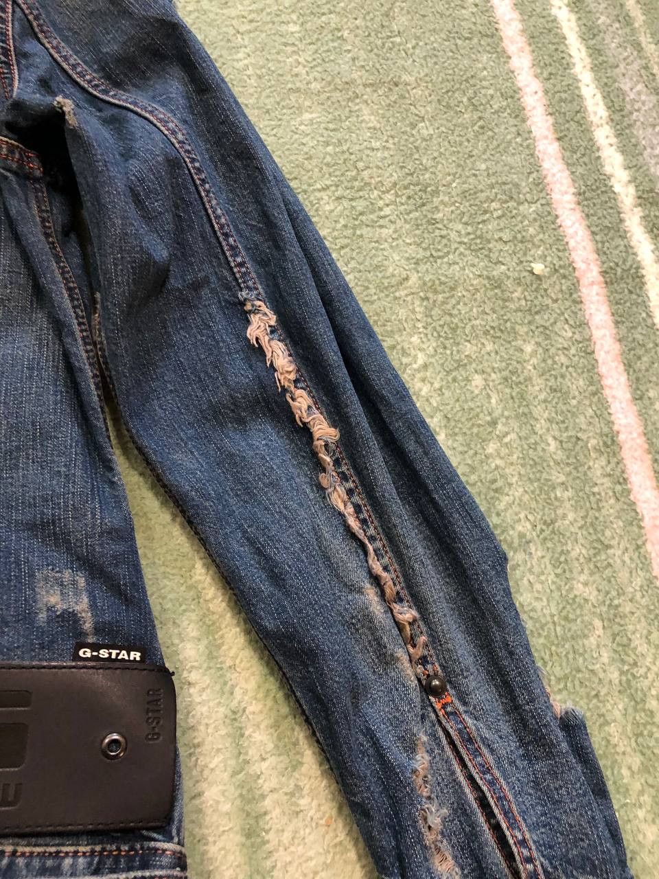 G-Star vintage jacket denim blue Y2K G-Star Raw logo Streetwear Size US XS / EU 42 / 0 - 21 Thumbnail