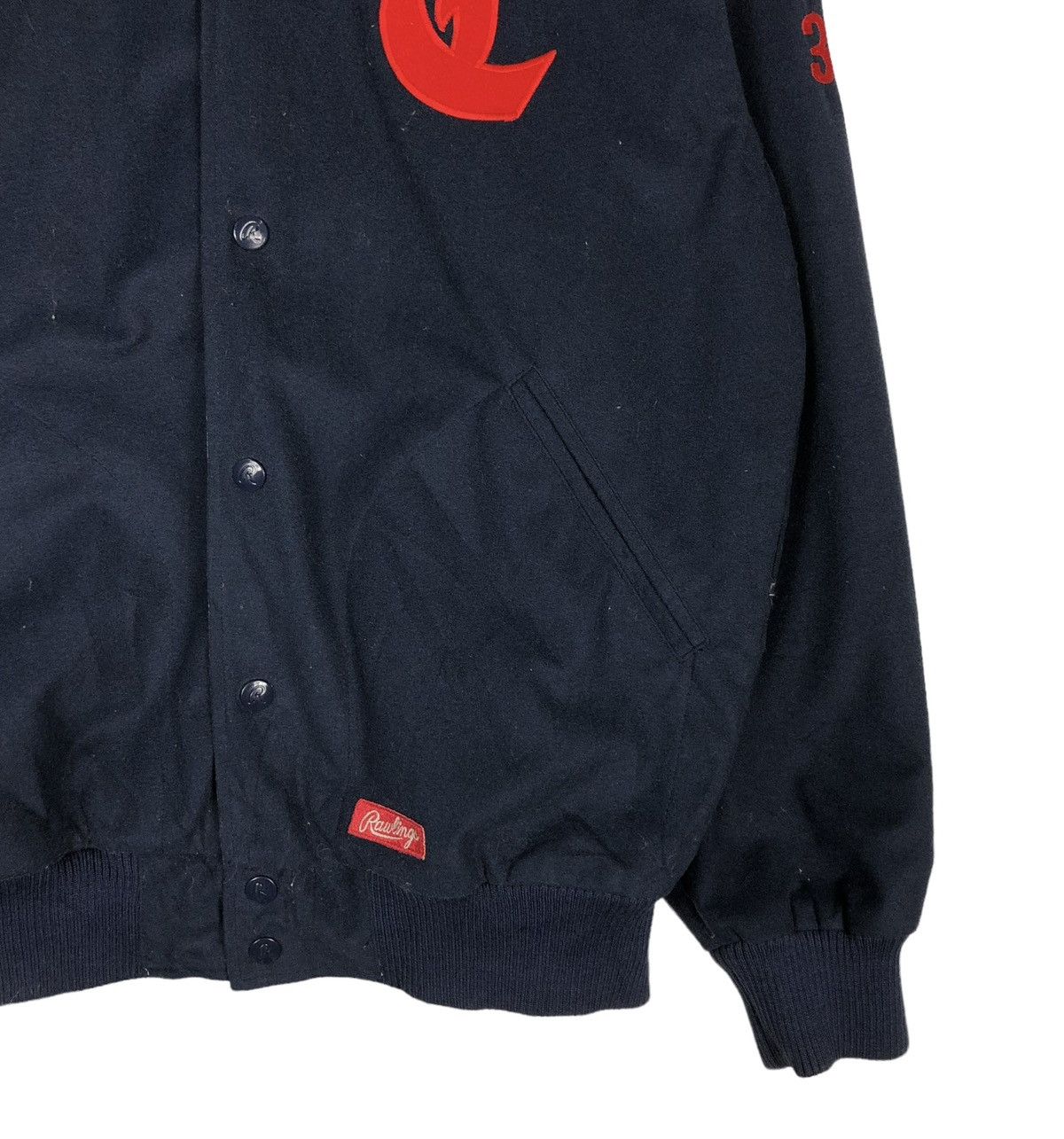 Japanese Brand 🔥VINTAGE BOMBER JACKET RAWLINGS JAPAN BIG LOGO Size US L / EU 52-54 / 3 - 7 Thumbnail