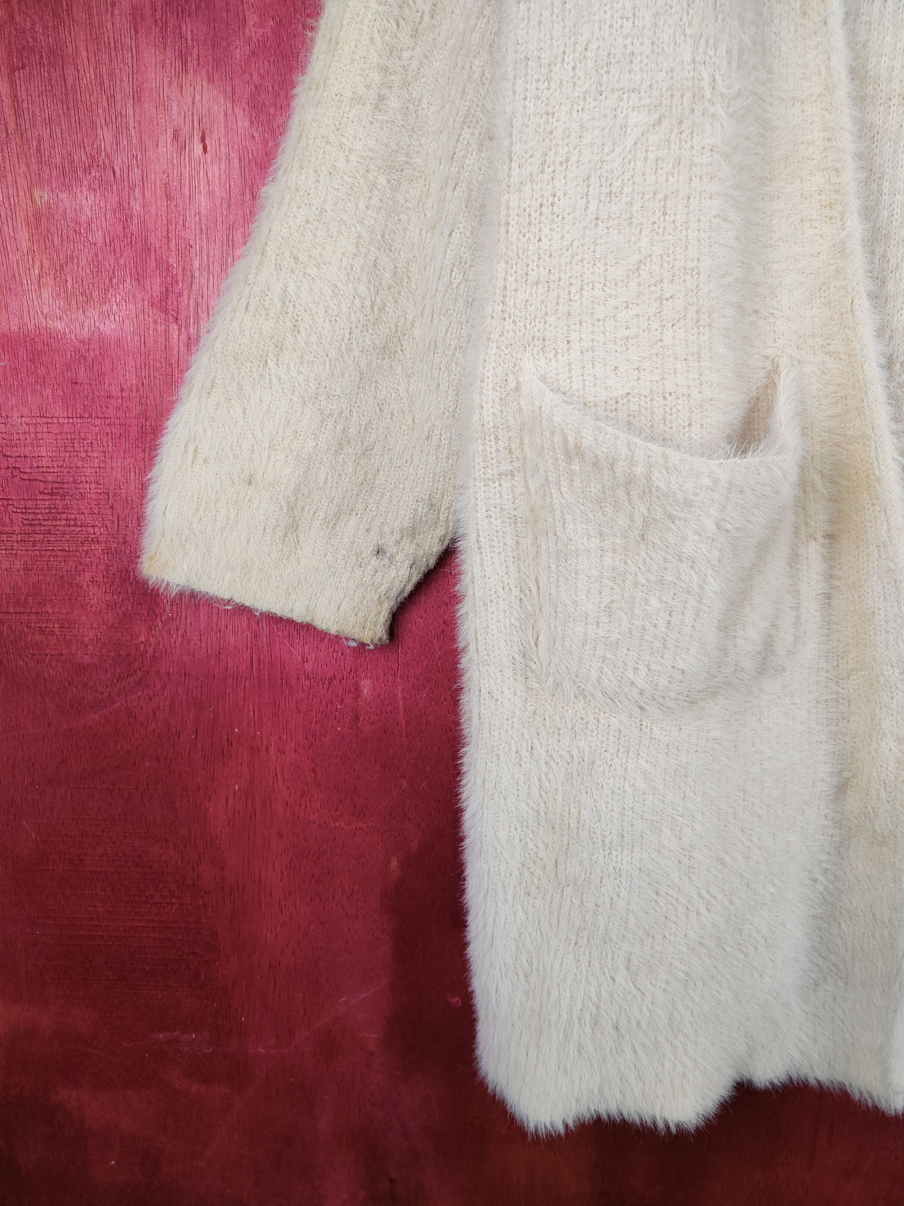 Japanese Brand Ryu Ryu Beige Shag Shaggy Fur Mohair Knitwear #S2071 Size M / US 6-8 / IT 42-44 - 4 Thumbnail