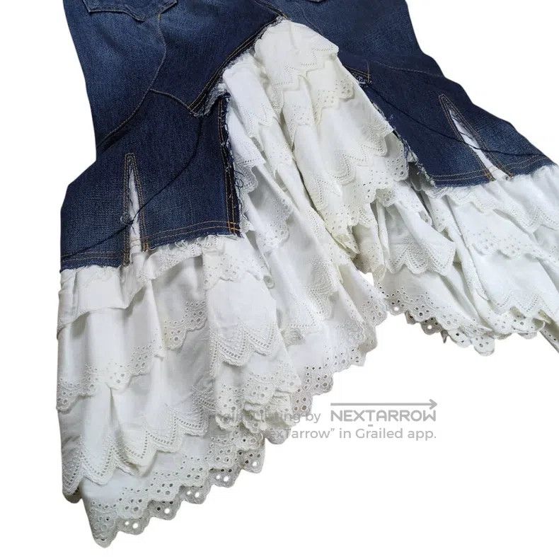 Comme des Garcons Comme des Garcons size XS Blue vintage patched fishtail ski Size 23" - 7 Thumbnail
