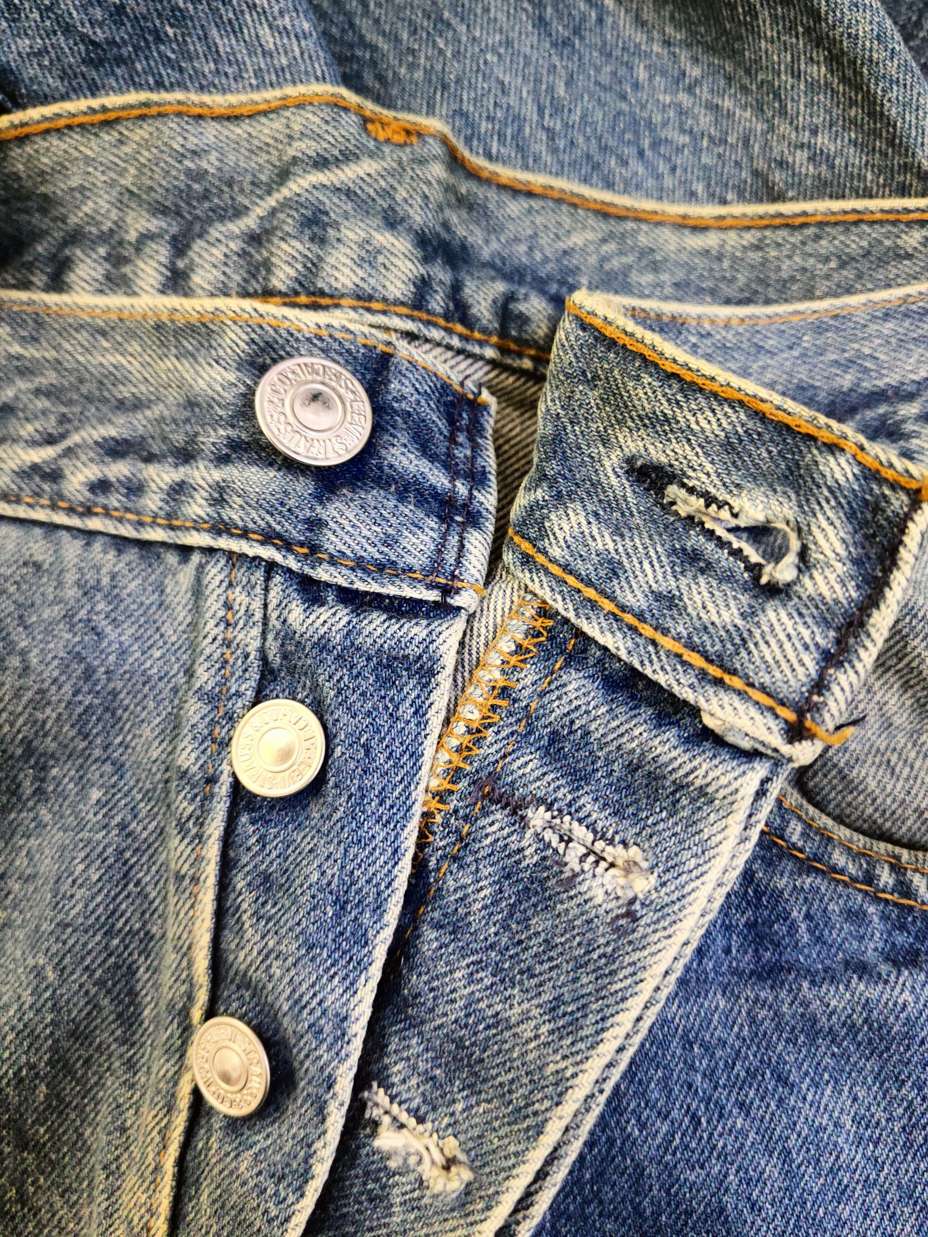 Levi's DL Levi's Blue Distressed Ripped Jeans# 46-891 Size US 34 / EU 50 - 19 Thumbnail