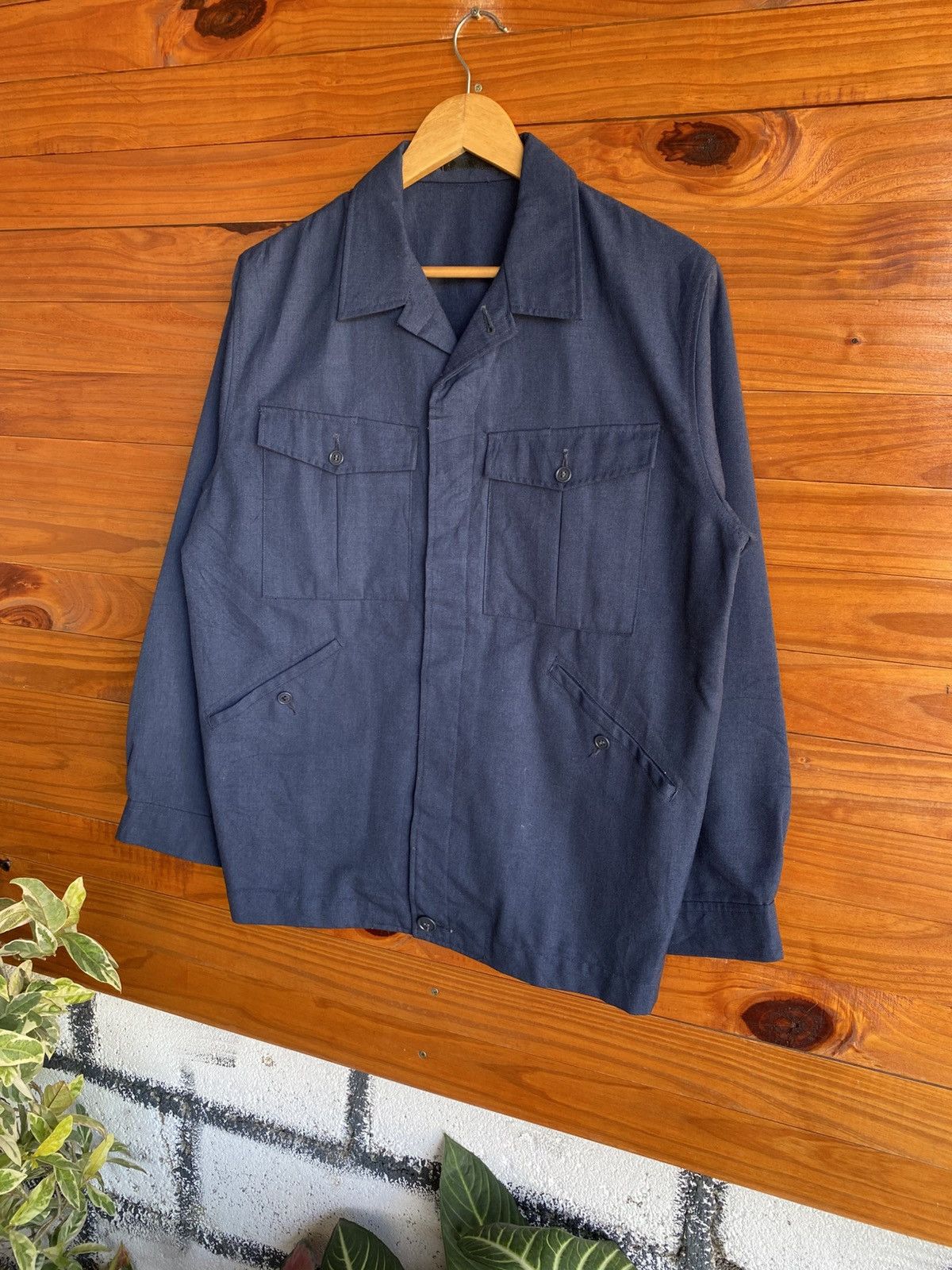 Vintage Vintage Japanese Navy Workwear Jacket | Military Issue Style Size US M / EU 48-50 / 2 - 5 Thumbnail