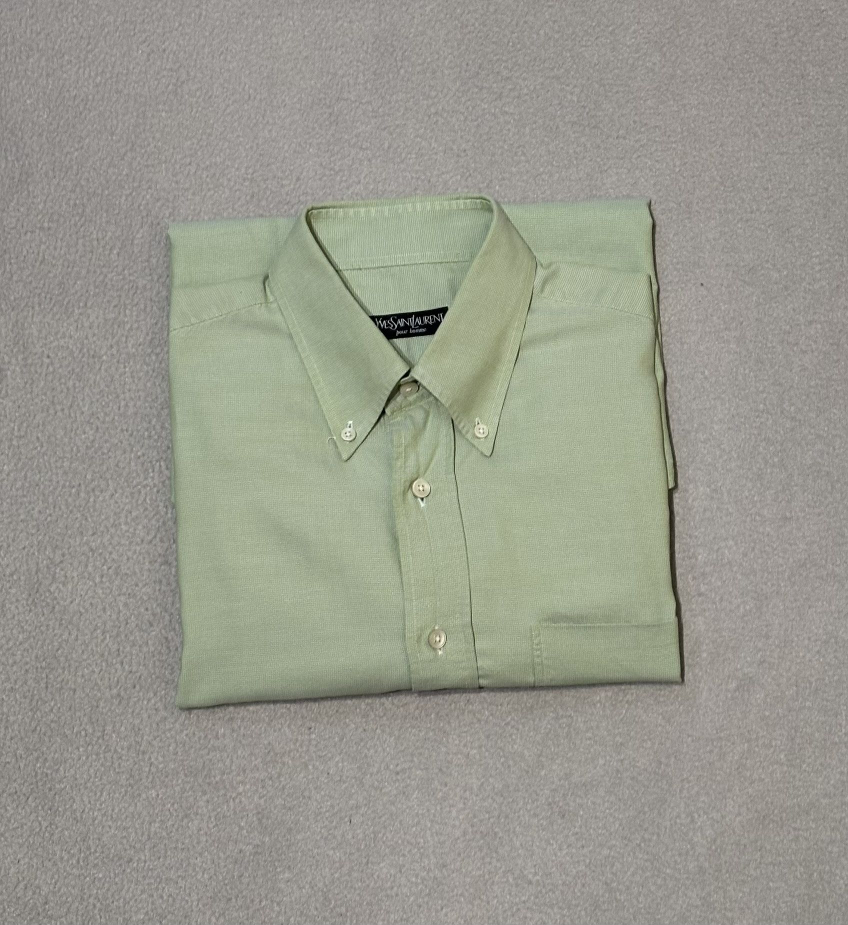 Yves Saint Laurent Yves Saint Laurent Green shirt vintage size 39 Size US L / EU 52-54 / 3 - 12 Thumbnail