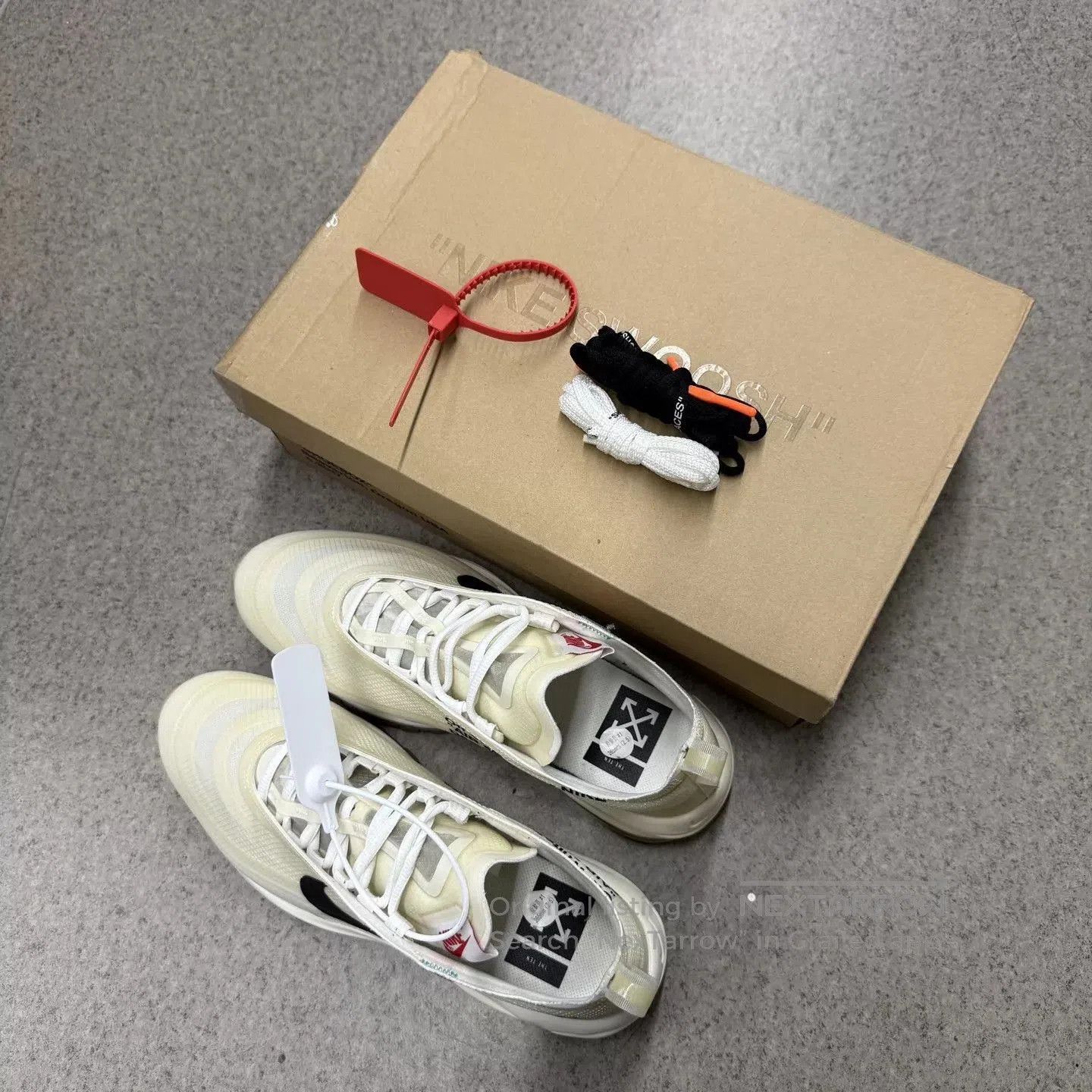 Off-White White Low-Top Sneakers with Air Cushioning. Size US 9 / EU 42 - 9 Thumbnail
