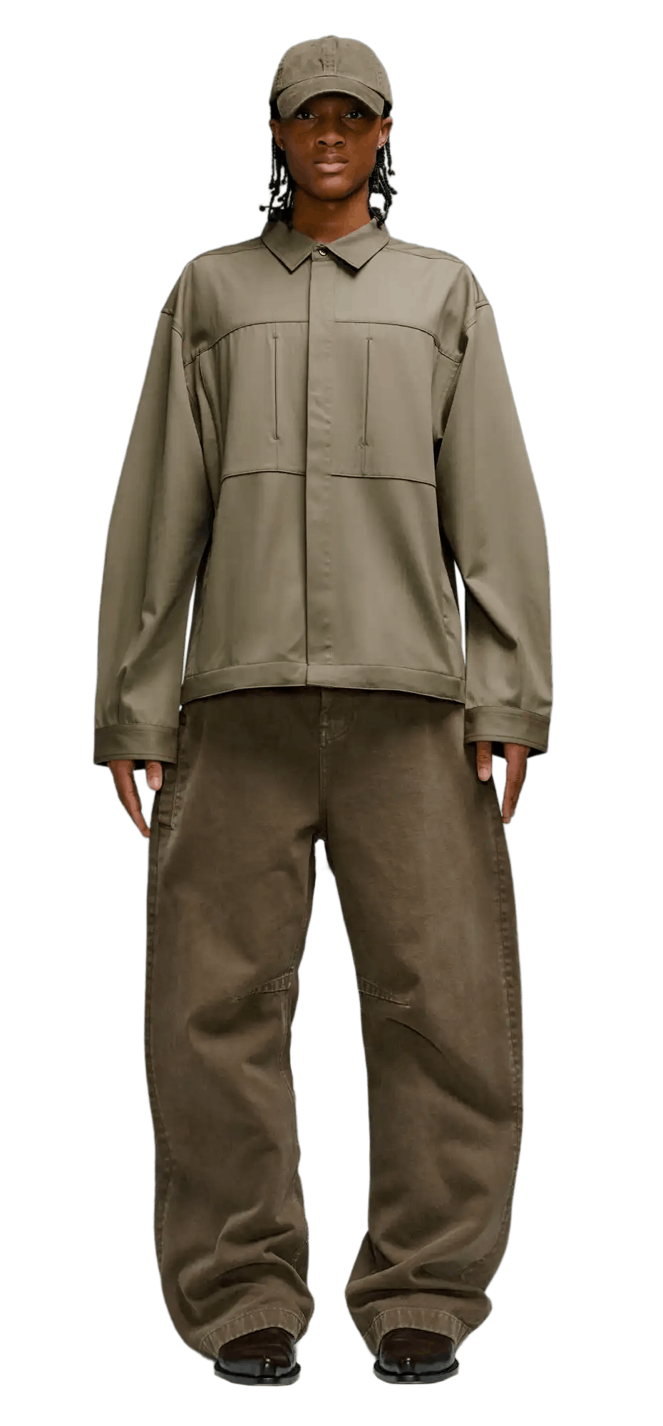 Entire Studios o1tko10825 Overisized Duty Shirt in Khaki Size US M / EU 48-50 / 2 - 1 Thumbnail