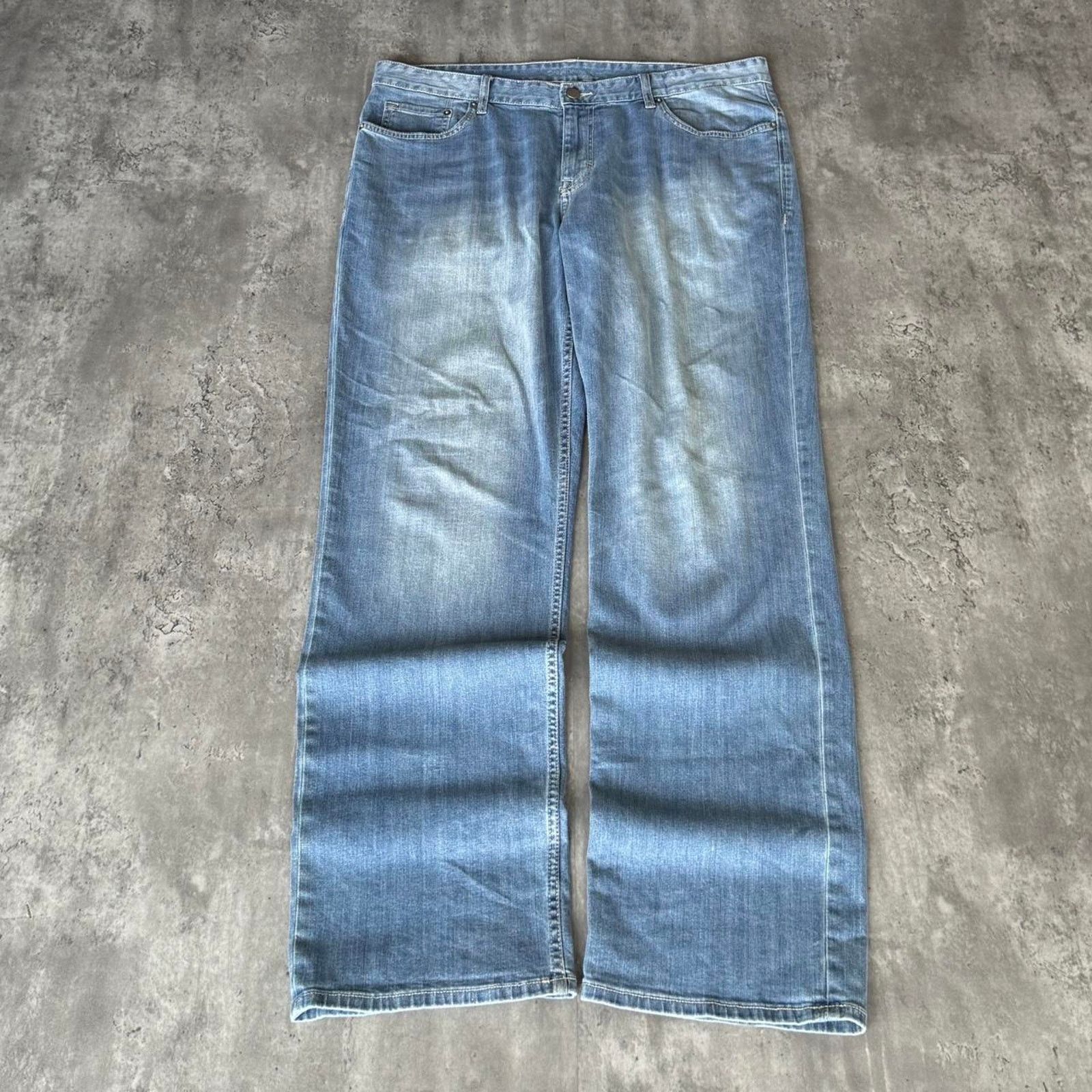 Calvin Klein × JNCO × Vintage Vintage Y2K Calvin Klein Embroidered Opium Baggy Denim Jeans Size US 38 / EU 54 - 2 Thumbnail