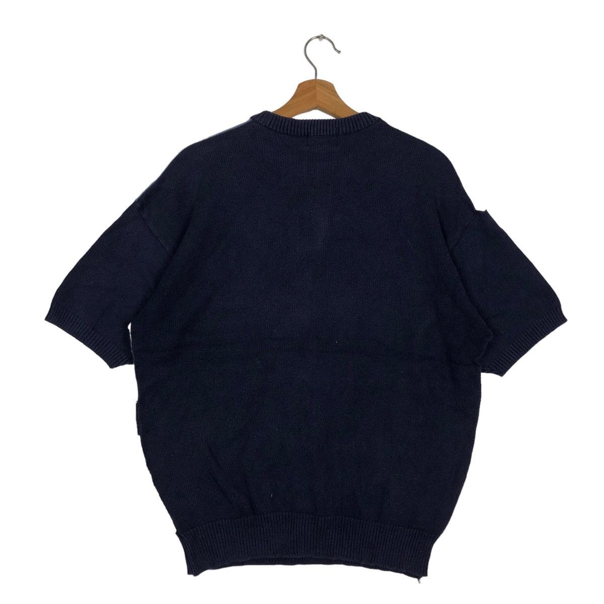 Japanese Brand 🔥90’s Vintage Knit Sweatshirt World Polo Striped Design Size US L / EU 52-54 / 3 - 8 Thumbnail