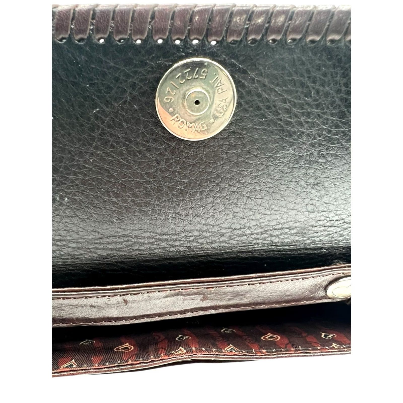 Brighton BRIGHTON Brown Croc Leather Whip-Stitch Crossbody Wallet Clutch Organizer Womens Crossbody Clutch Wallet Size ONE SIZE - 7 Thumbnail