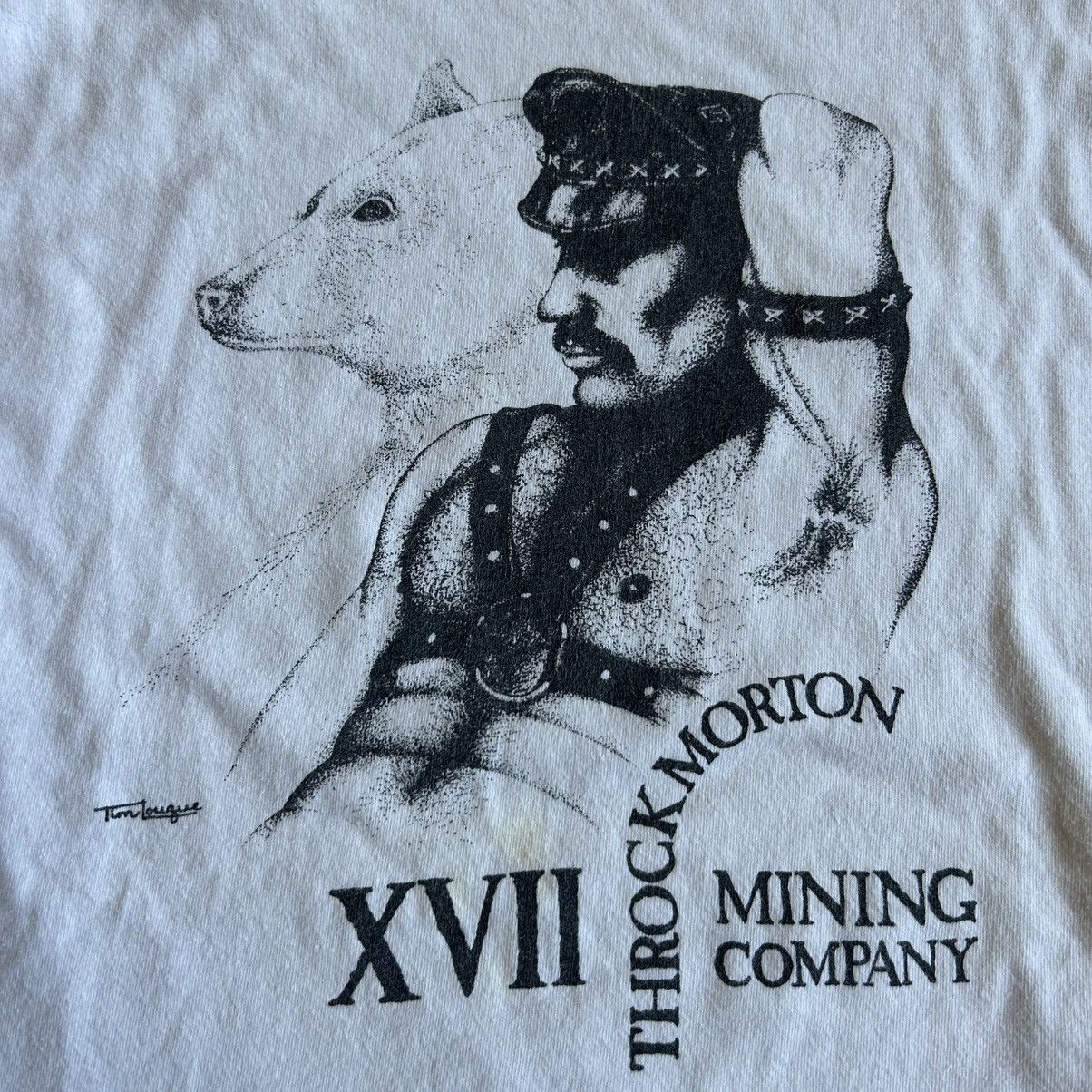 Vintage 90s Vintage Throck Morton Mining Company Gay Leather Tee L Size US L / EU 52-54 / 3 - 2 Thumbnail