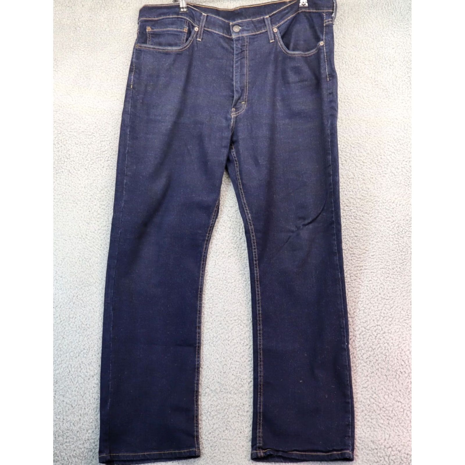Levi's Levi's 514 Jeans Men Regular Straight 38x30 Denim Blue Medium Wash 5-Pocket Cotton Blend Logo Stretch Classic Vintage: No Size US 38 / EU 54 - 4 Thumbnail