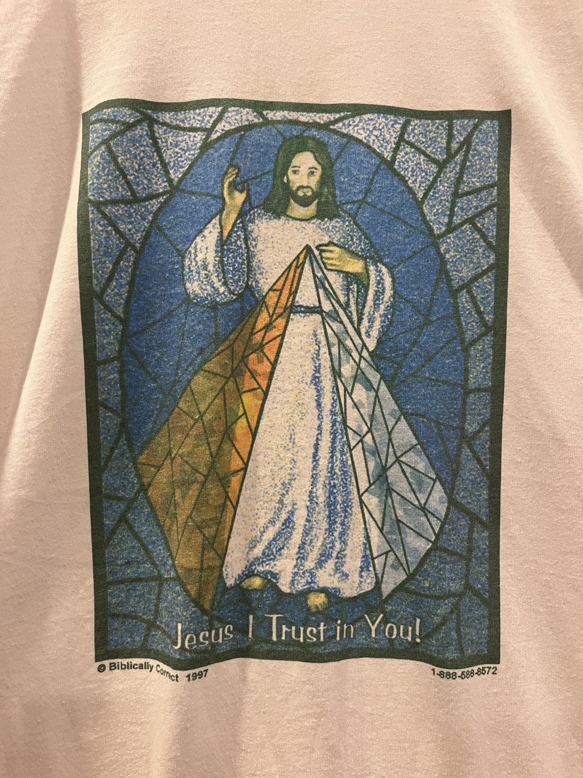 Other Vintage 90s Jesus I Trust in You T-Shirt Size US XL / EU 56 / 4 - 3 Thumbnail