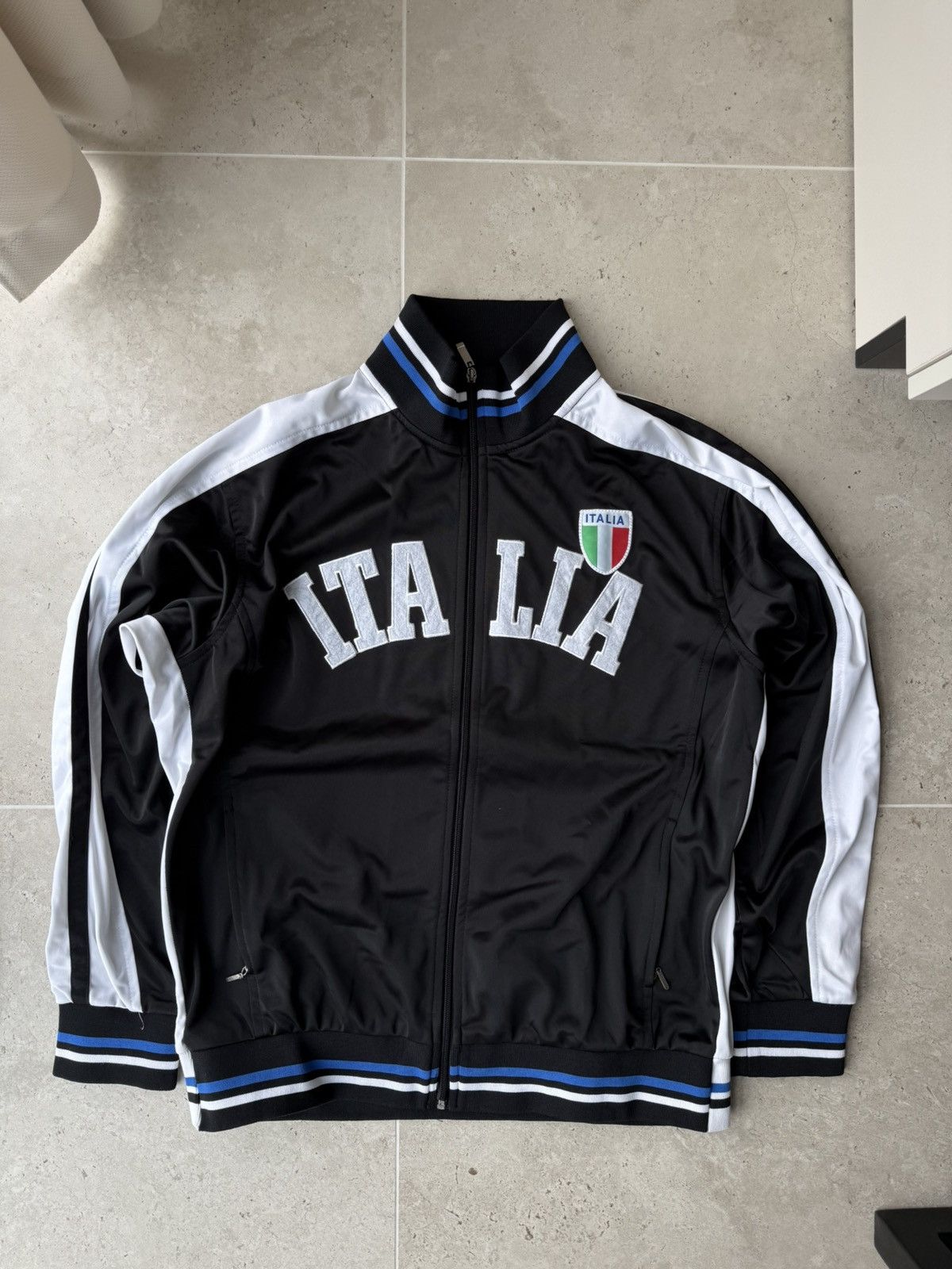 Vintage 00s Italy Embroidered Big Logo Italia Zip Up Track Jacket Size US M / EU 48-50 / 2 - 1 Thumbnail