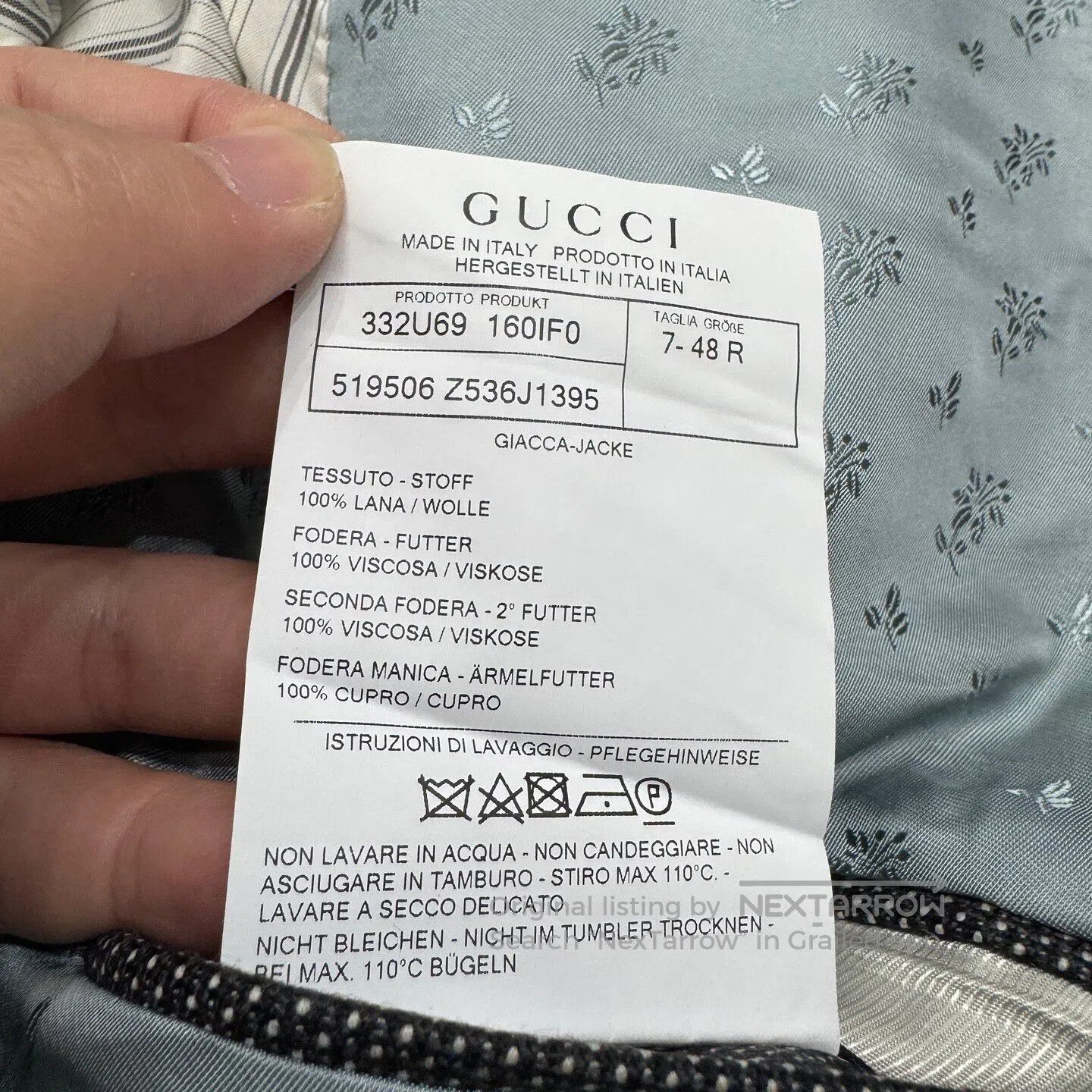 Gucci Guicci Embroidered Magician Wool Suit Jacket| Size 48R - 5 Thumbnail