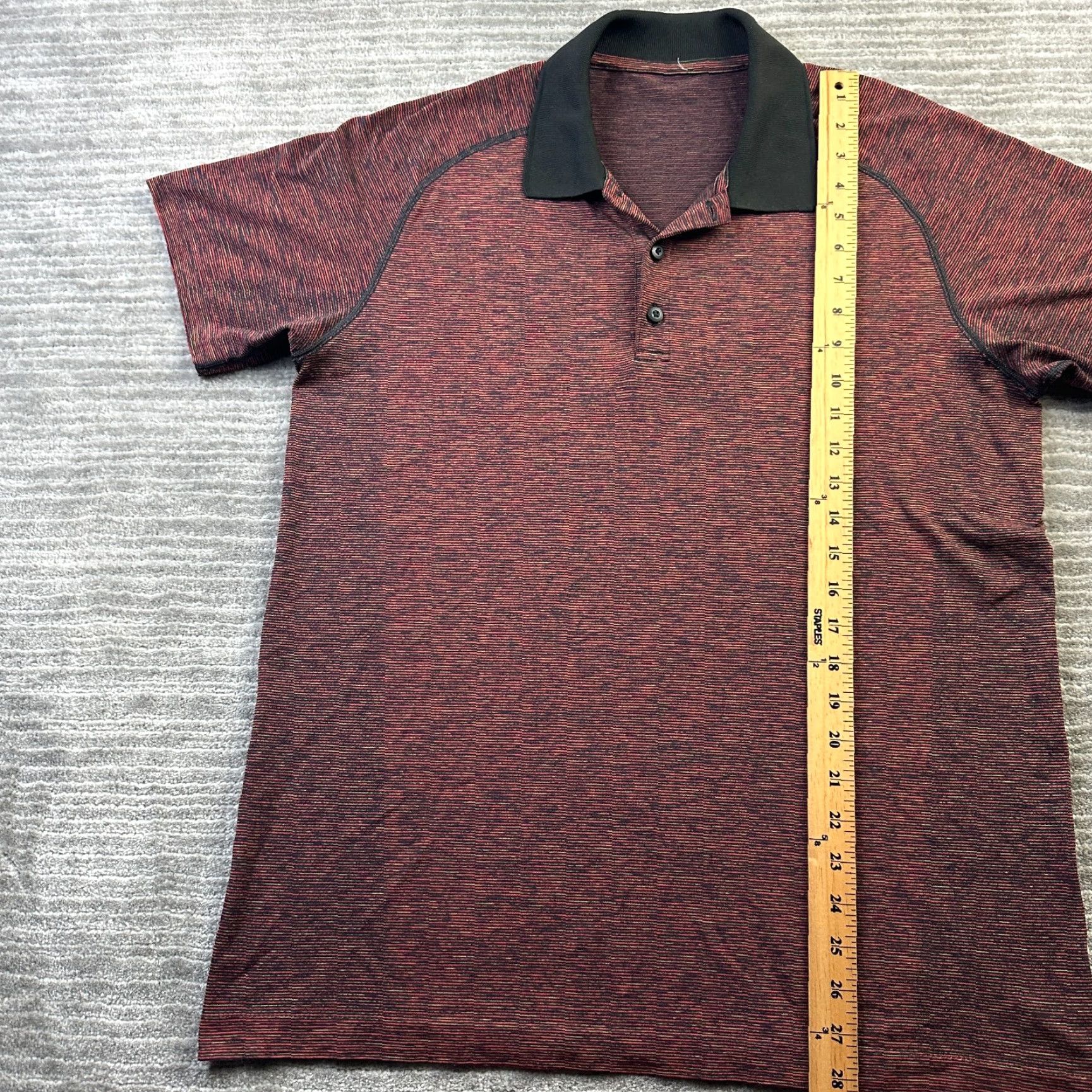 Lululemon Lululemon Polo Shirt Mens Large Red Metal Vent Tech Performance Top Shirt Mens Large Red Lululemon Metal Vent Tech Polo Size US L / EU 52-54 / 3 - 7 Thumbnail