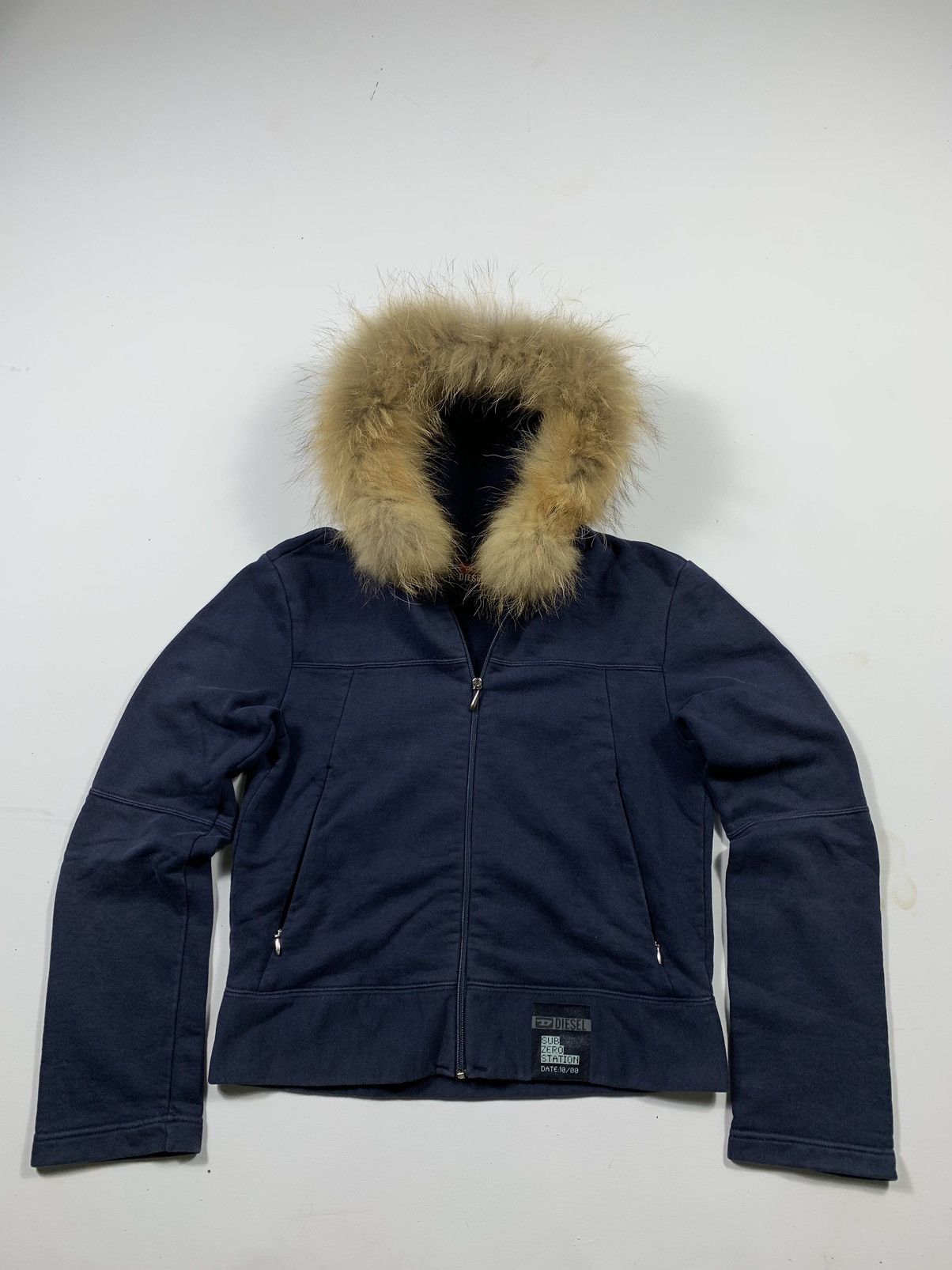 If Six Was Nine Y2k Diesel Cropped Zip Fur Hoodie lgb style Size US S / EU 44-46 / 1 - 1 Thumbnail