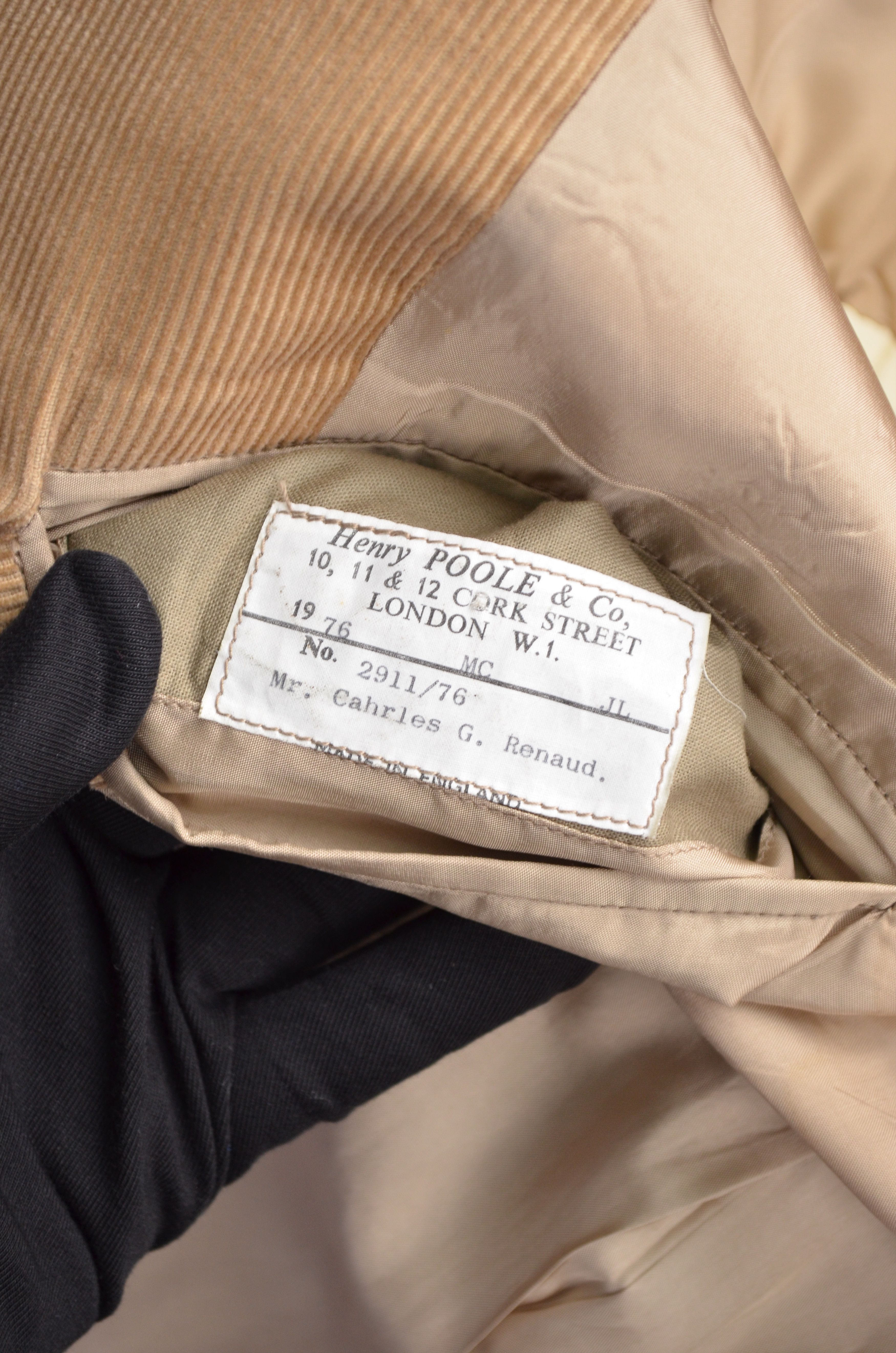 Henry Poole & Co Savile Row Corduroy 1976 Blazer Size ~42