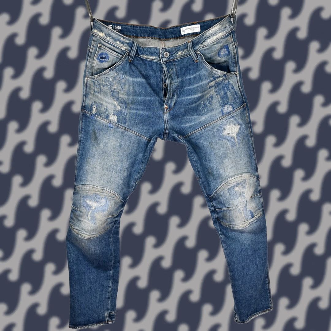 G-Star G-Star 5620 3D Slim Restored Denim Jeans Men W34 L30 Jeans Slim Blue Cotton 5-Pocket 98% Cotton 2% Elastane Men 34x30 Size US 34 / EU 50 - 1 Thumbnail