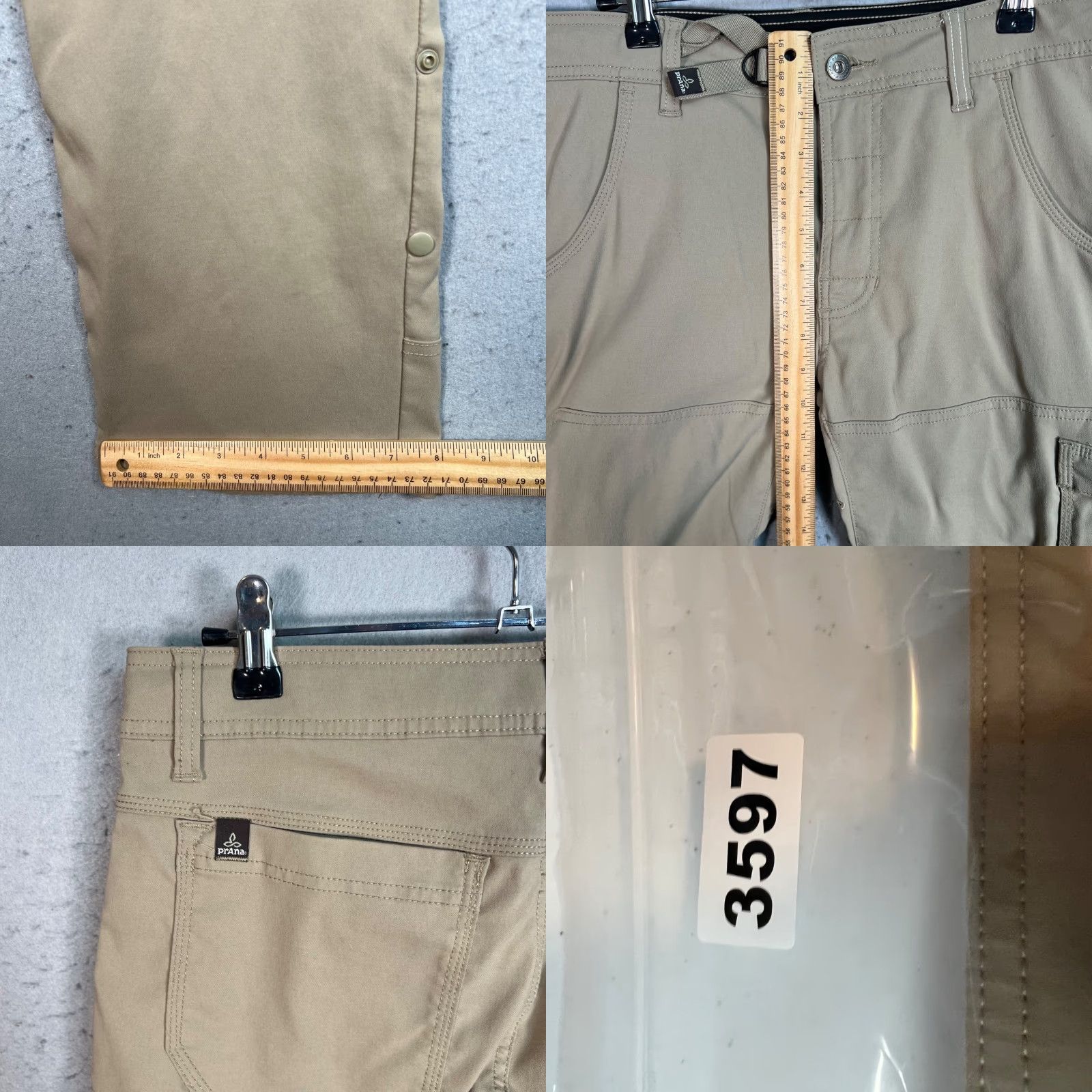 Prana prAna Womens Cargo Pants Beige 30 Stretch Nylon Pockets HiRise Inseam 29 Cargo Size 30" / US 8 / IT 44 - 8 Thumbnail