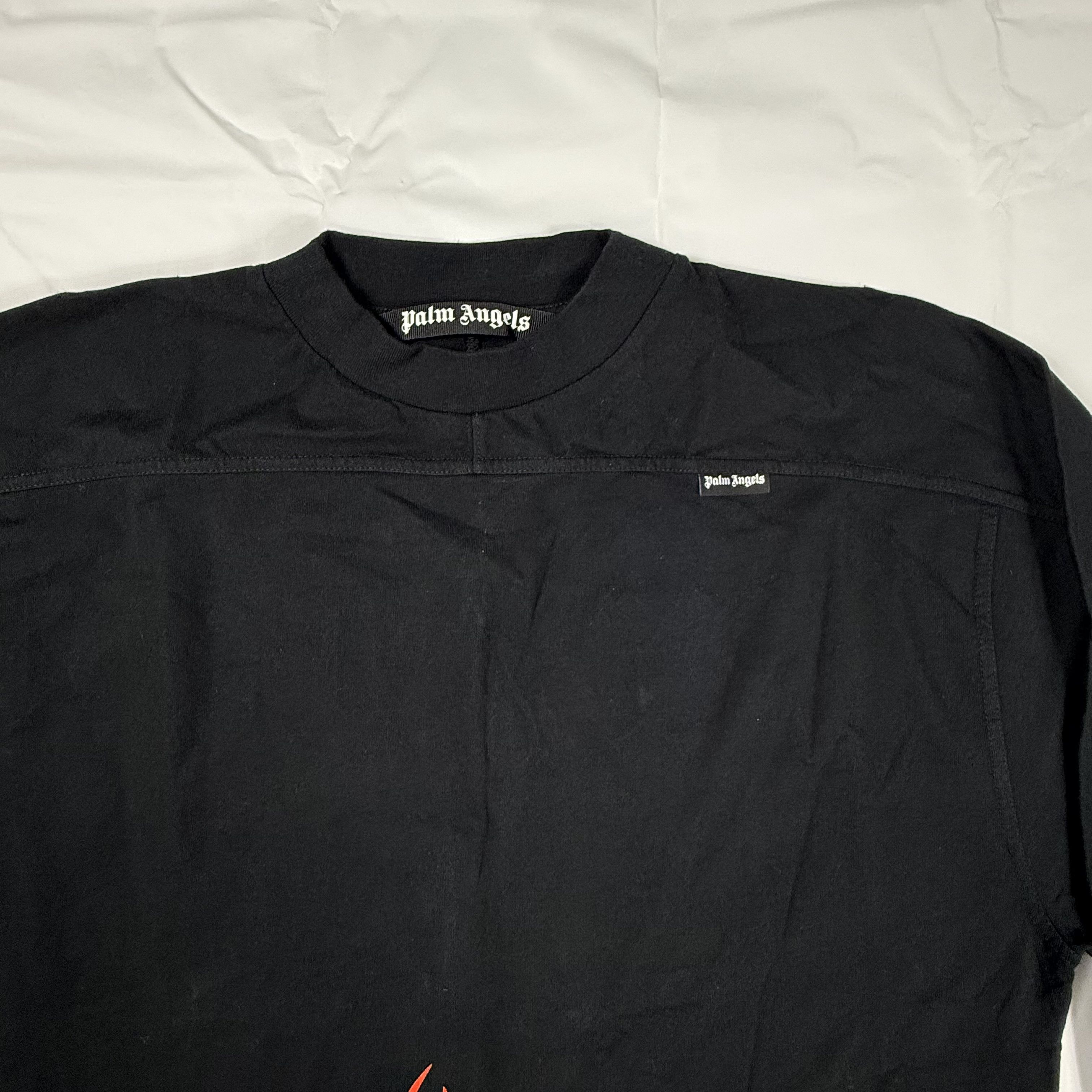 Palm Angels Palm Angels Flame Graphic Long Sleeve T-Shirt Black Size US M / EU 48-50 / 2 - 3 Thumbnail