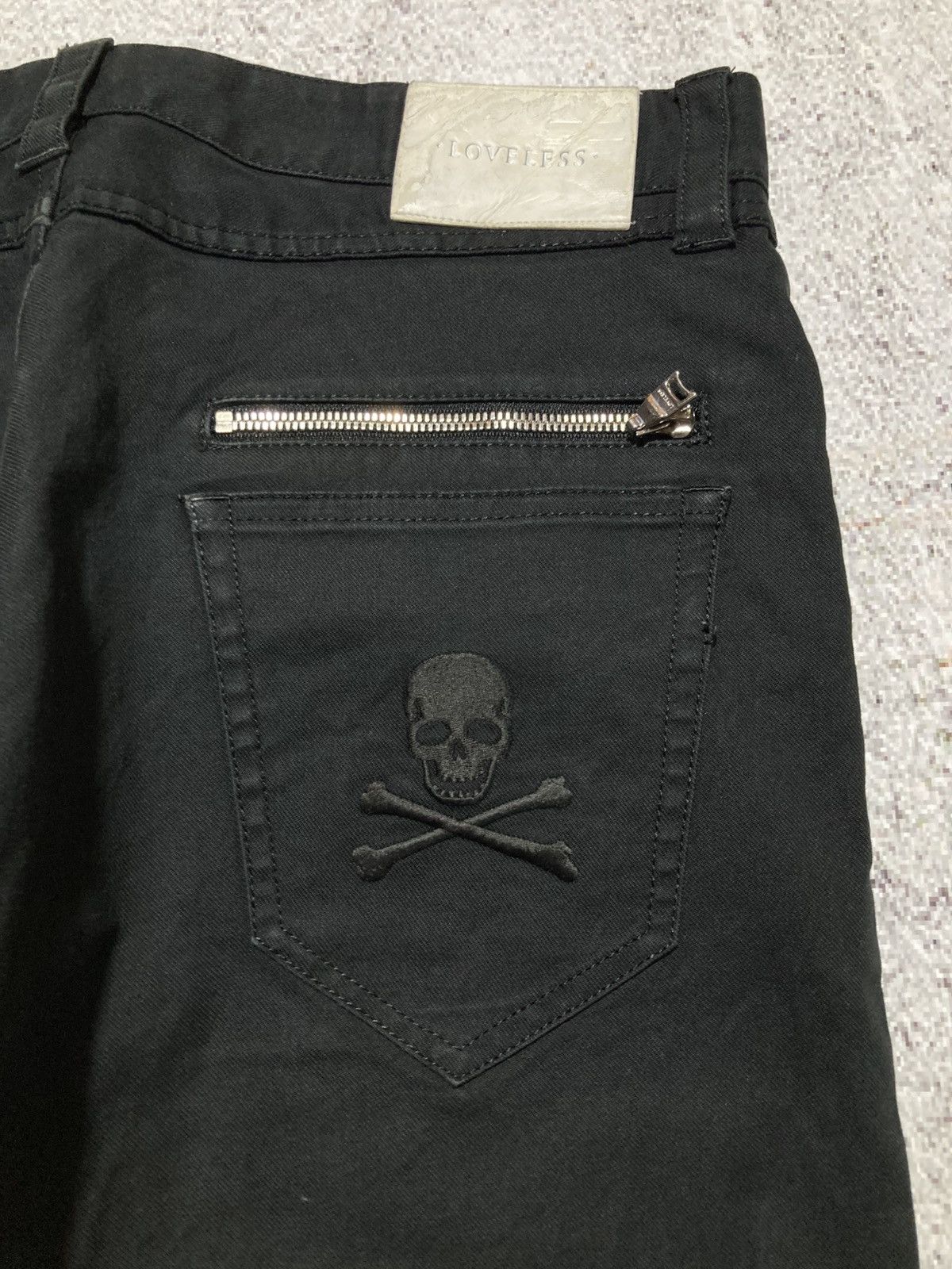 Japanese Brand 2000s Loveless Skull Patch Logo Punk Gothic Vkei Style Pants Size US 32 / EU 48 - 6 Thumbnail
