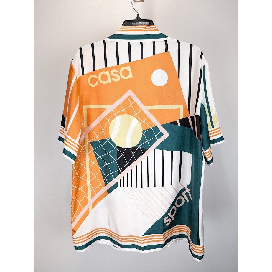 Casablanca o1rshd1 CC20 Silk Twill Cuban Collar Short Sleeve Shirt Size US M / EU 48-50 / 2 - 7 Thumbnail