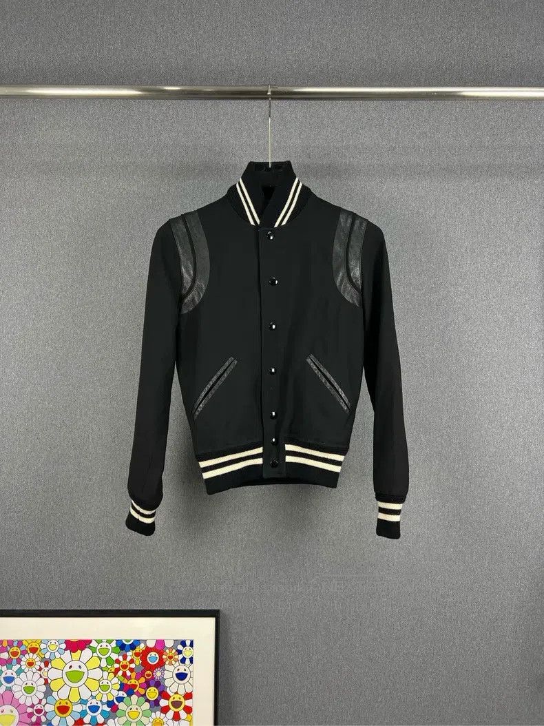 Saint Laurent Paris Saint Laurent Paris Black Baseball Jacket i Size XXS / US 00 / IT 34 - 1 Thumbnail