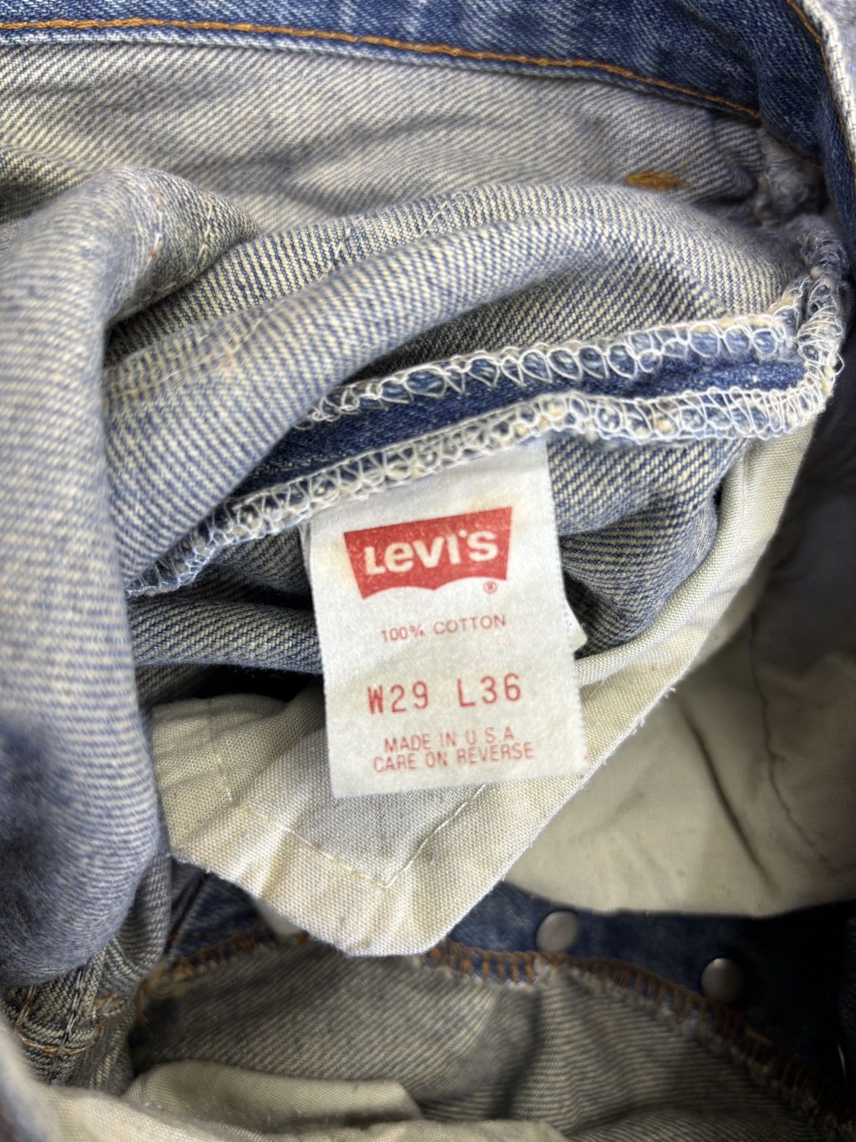 Levi's Vtg Levis 501 Medium Wash Original Denim F948 Size US 27 - 11 Thumbnail