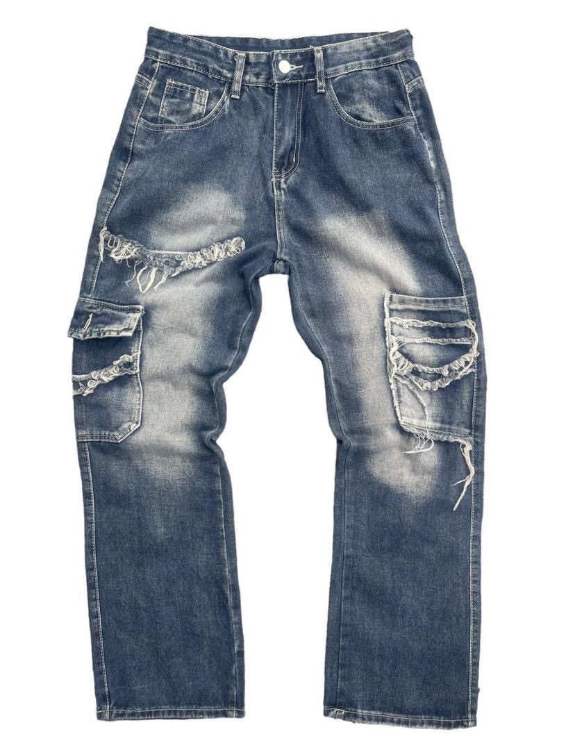 Japanese Brand Japanese Brand Denim Cargo Pant Style Size US 30 / EU 46 - 1 Thumbnail