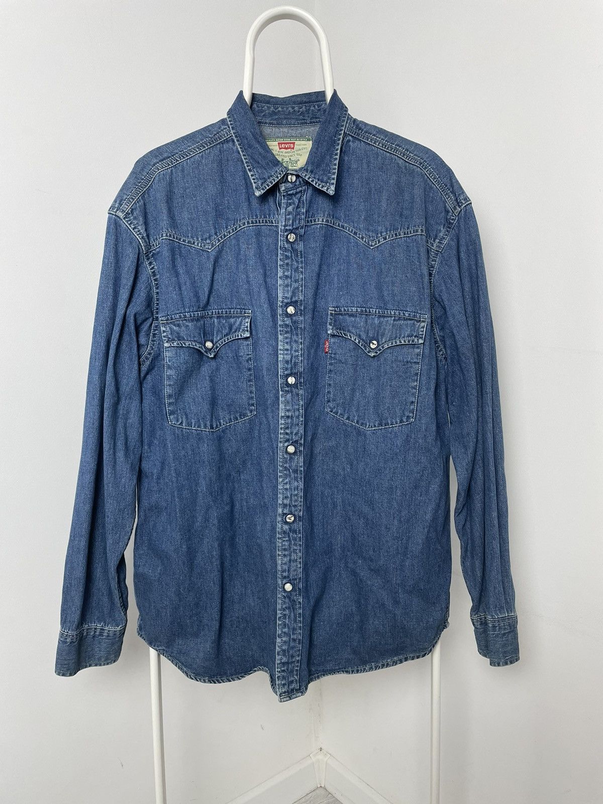 Levi's × Levi's Vintage Clothing Levis Vintage Very rare 80s Shirt black Cowboy style pocket Size US L / EU 52-54 / 3 - 1 Thumbnail