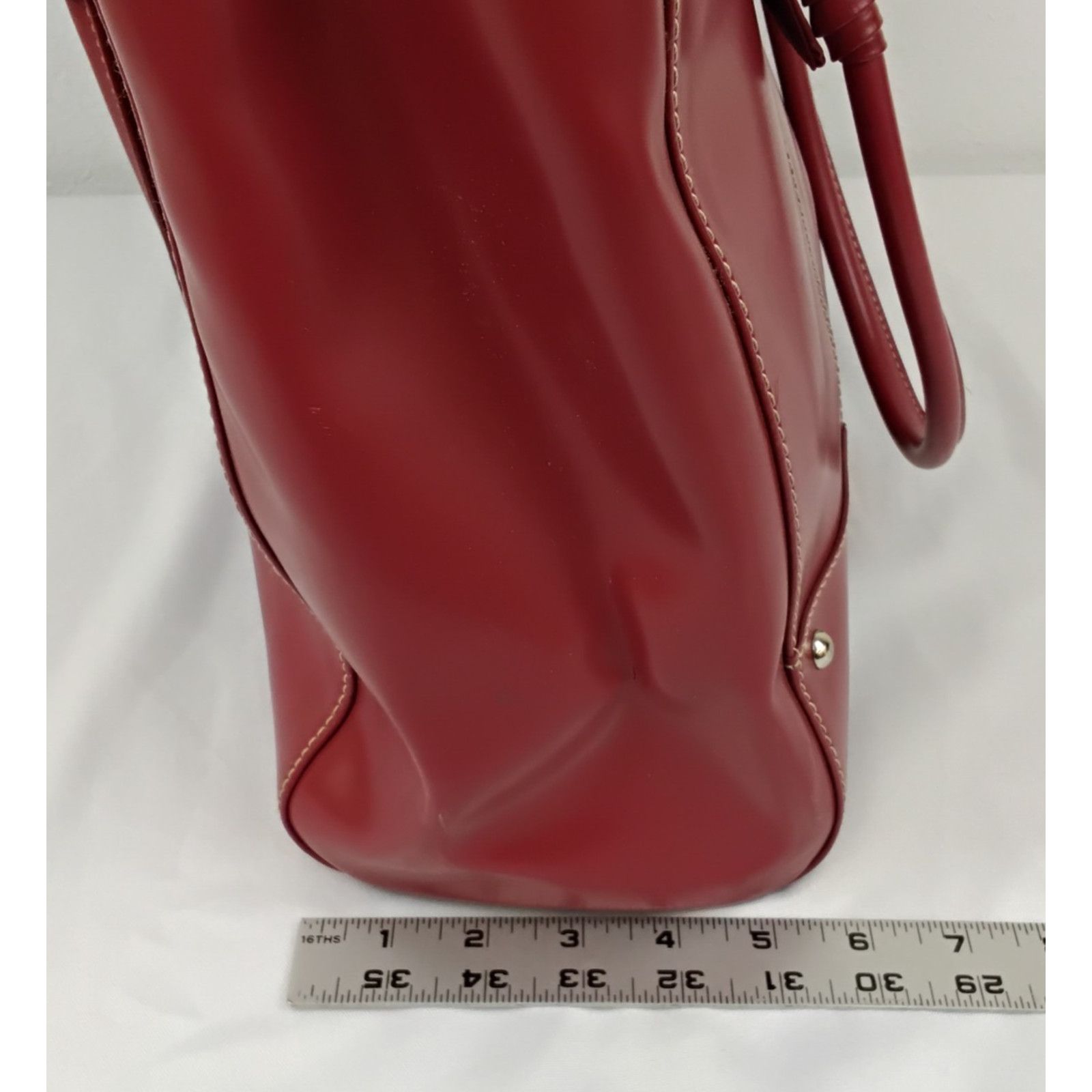 Wilsons Leather Wilson's Leather Large Tote Bag Purse Red Leather Size ONE SIZE - 16 Thumbnail