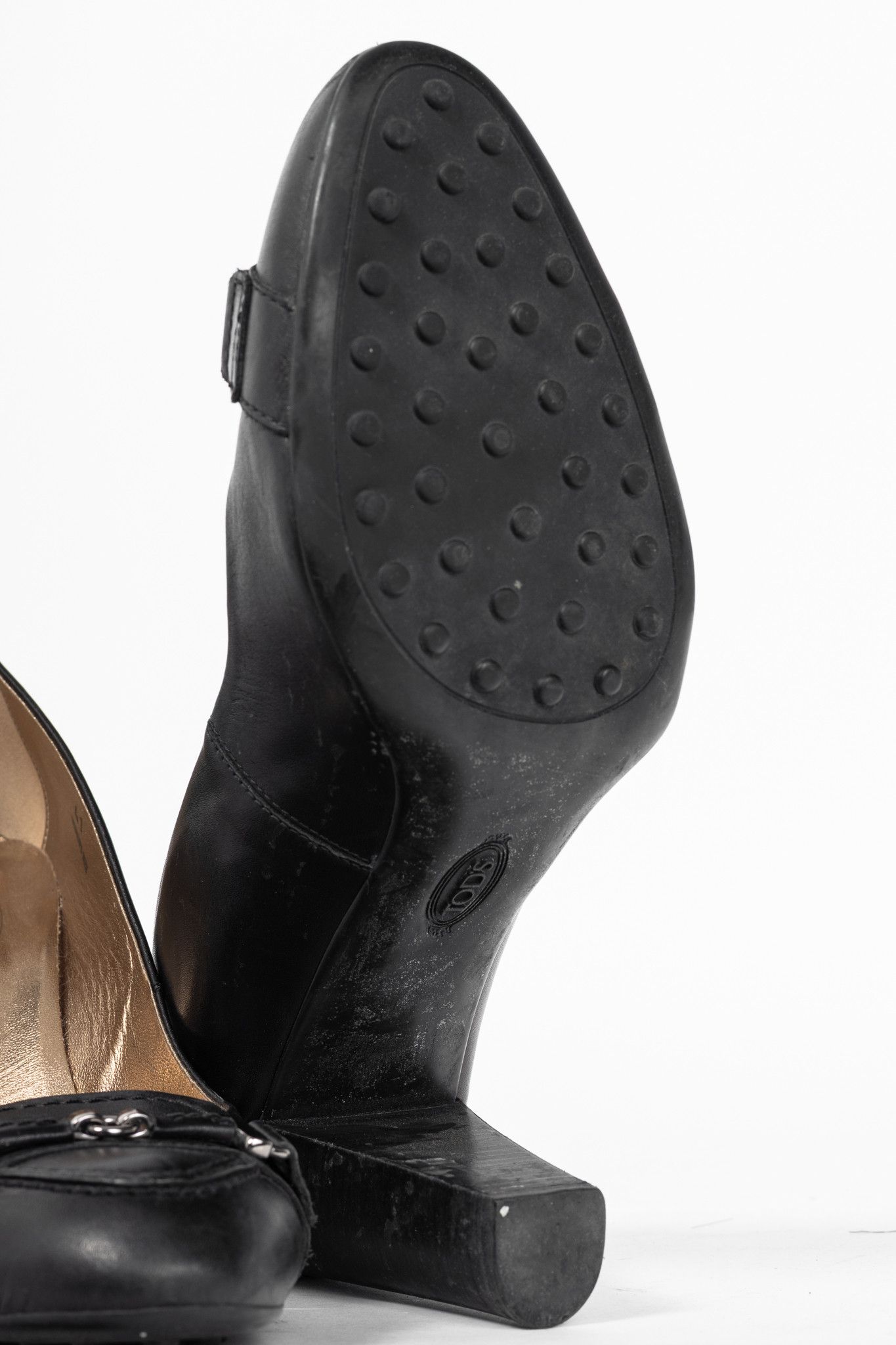 Tod's Tod’s Black Leather Horsebit Pumps Size US 10.5 / IT 40.5 - 5 Thumbnail