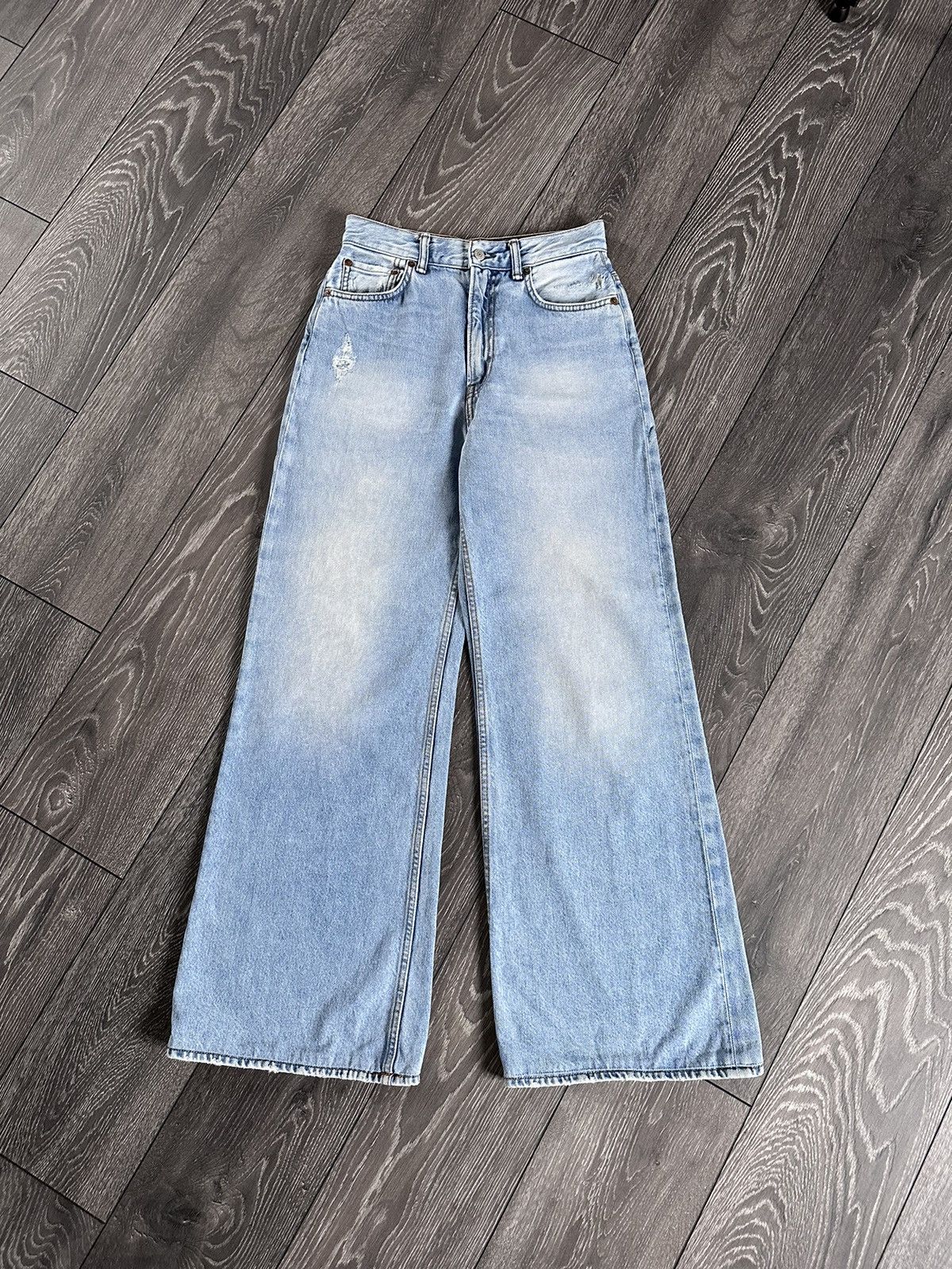 Acne Studios acne studios 2022 light blue vintage loose fit jeans 