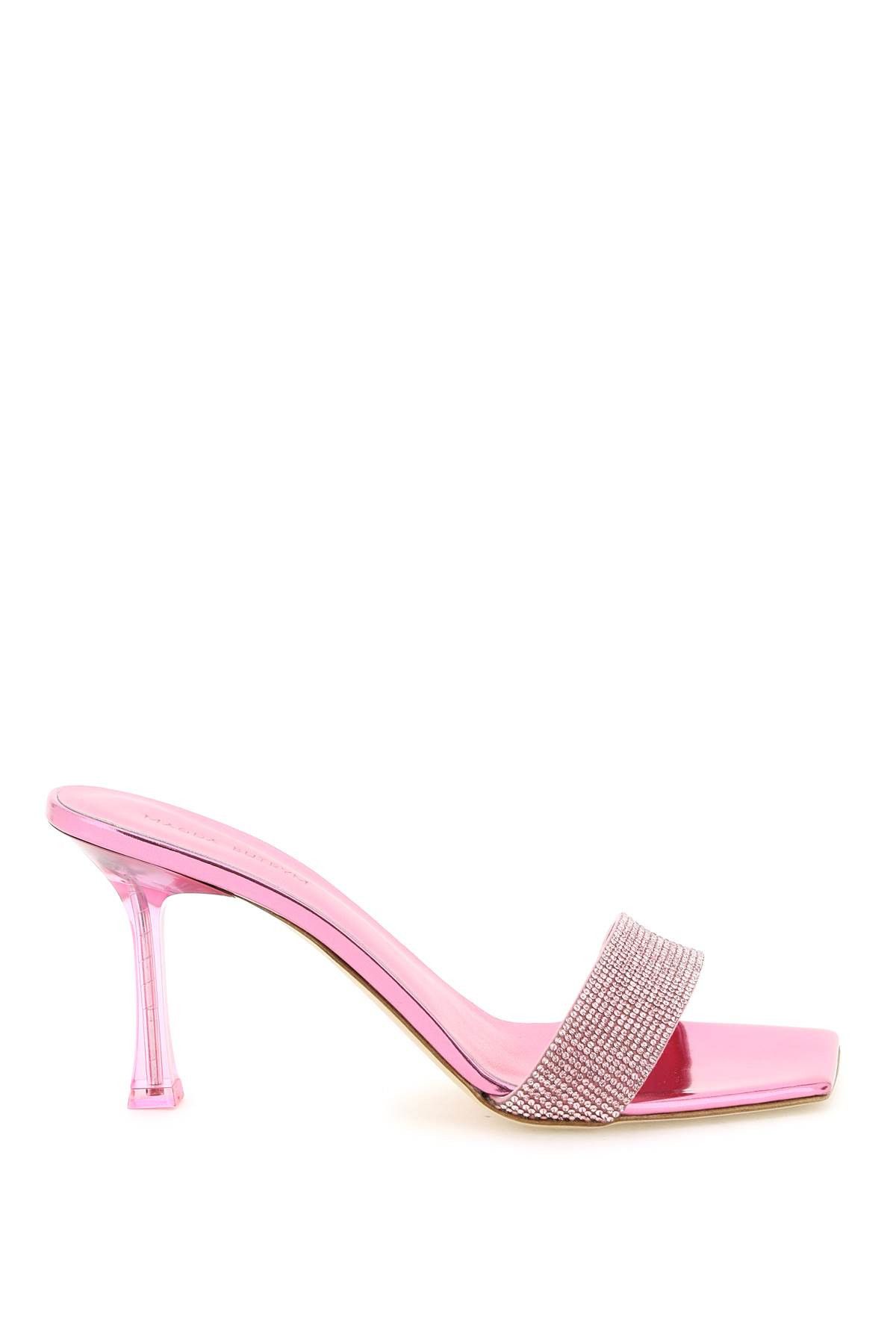 image of Magda Butrym Mule Shoess With Rhinestones Shoes in Pink Strap, Women's (Size 8)