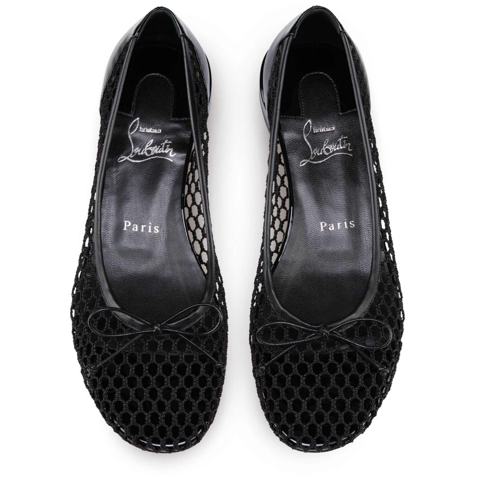 Christian Louboutin Christian Louboutin Sweetie Jane Mesh Flat Black Patent Size US 9.5 / IT 39.5 - 14 Thumbnail
