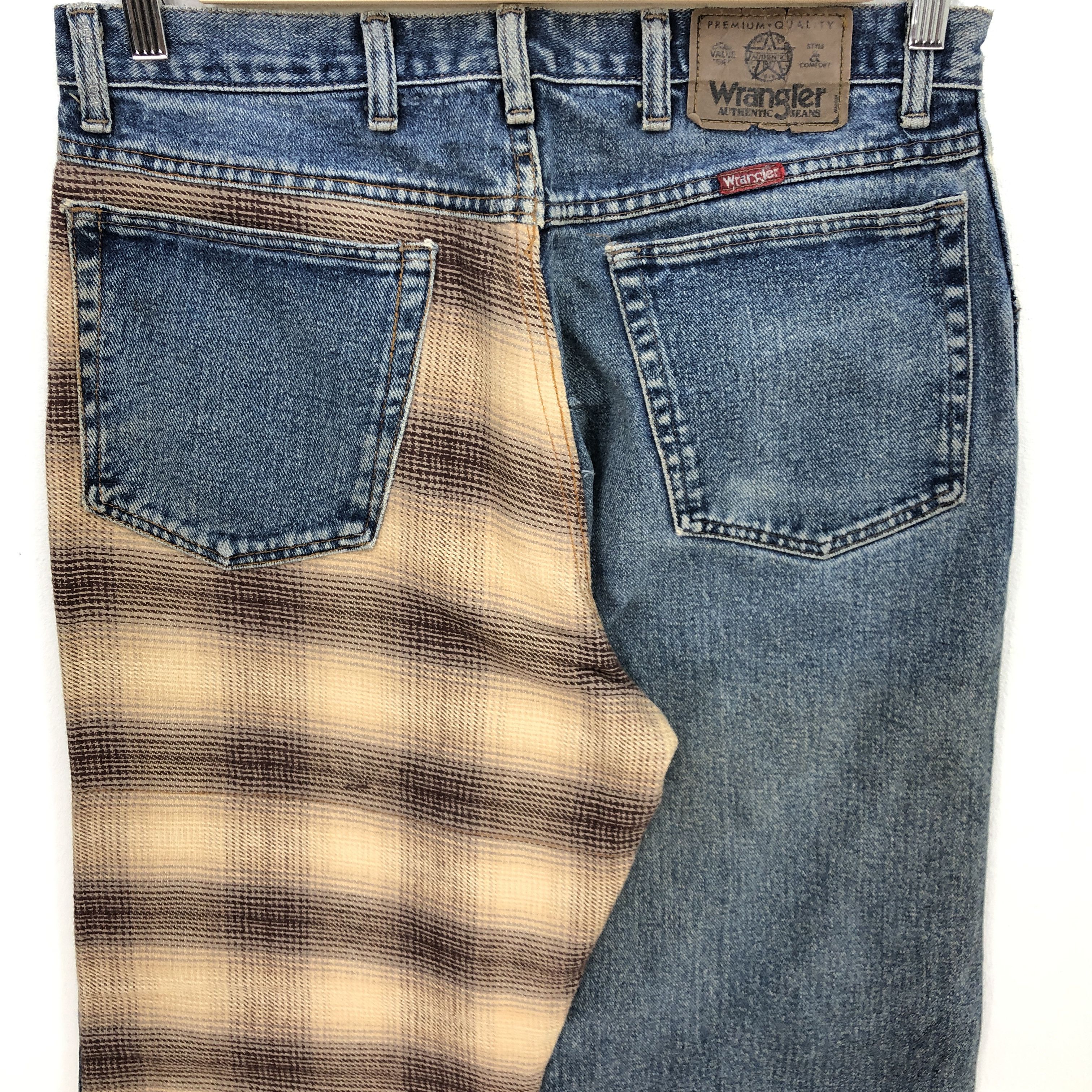 Wrangler Vintage Wrangler Jeans Patchwork Denim Rework Kapital Pants Size US 32 / EU 48 - 3 Thumbnail