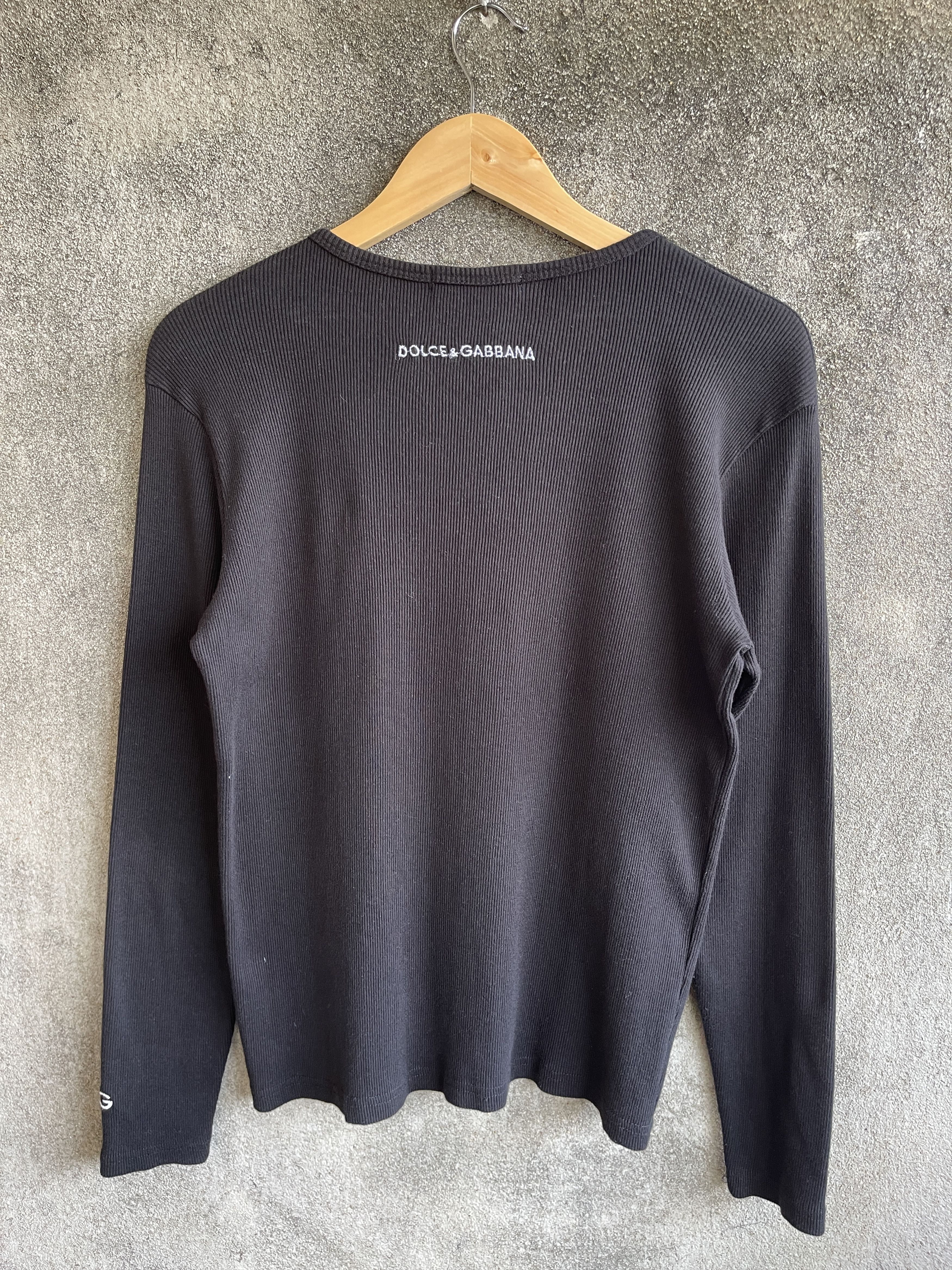 Dolce & Gabbana Vintage🔥Dolce&Gabbana🔥Embroidery Black Long Sleeve Size US L / EU 52-54 / 3 - 3 Thumbnail
