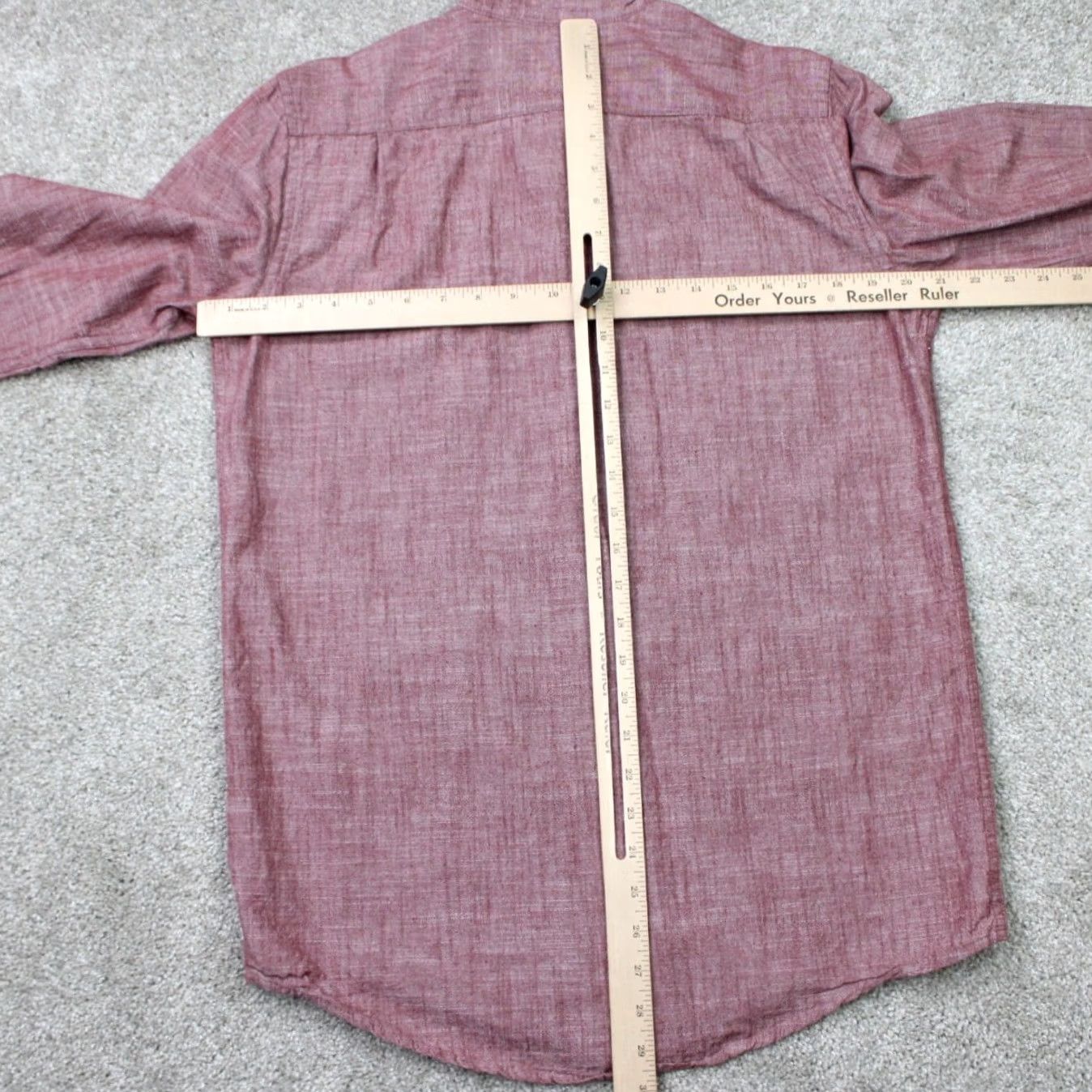 Vintage Tailor Vintage Shirt Mens Small Heather Red Flip Cuff 100% Cotton Long Sleeve Shirt Size US S / EU 44-46 / 1 - 7 Thumbnail