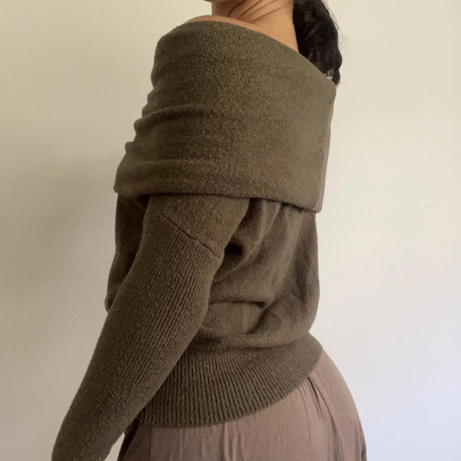 Other Dark green earth tone off-the-shoulder sweater Size S / US 4 / IT 40 - 5 Thumbnail