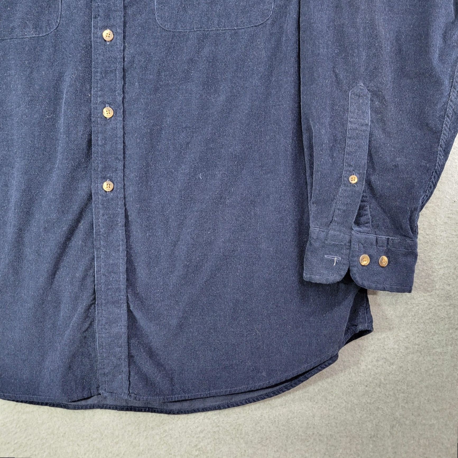 Lands' End Lands' End Shirt Mens Large Blue Corduroy Button Down Long Sleeve Casual Size US L / EU 52-54 / 3 - 4 Thumbnail