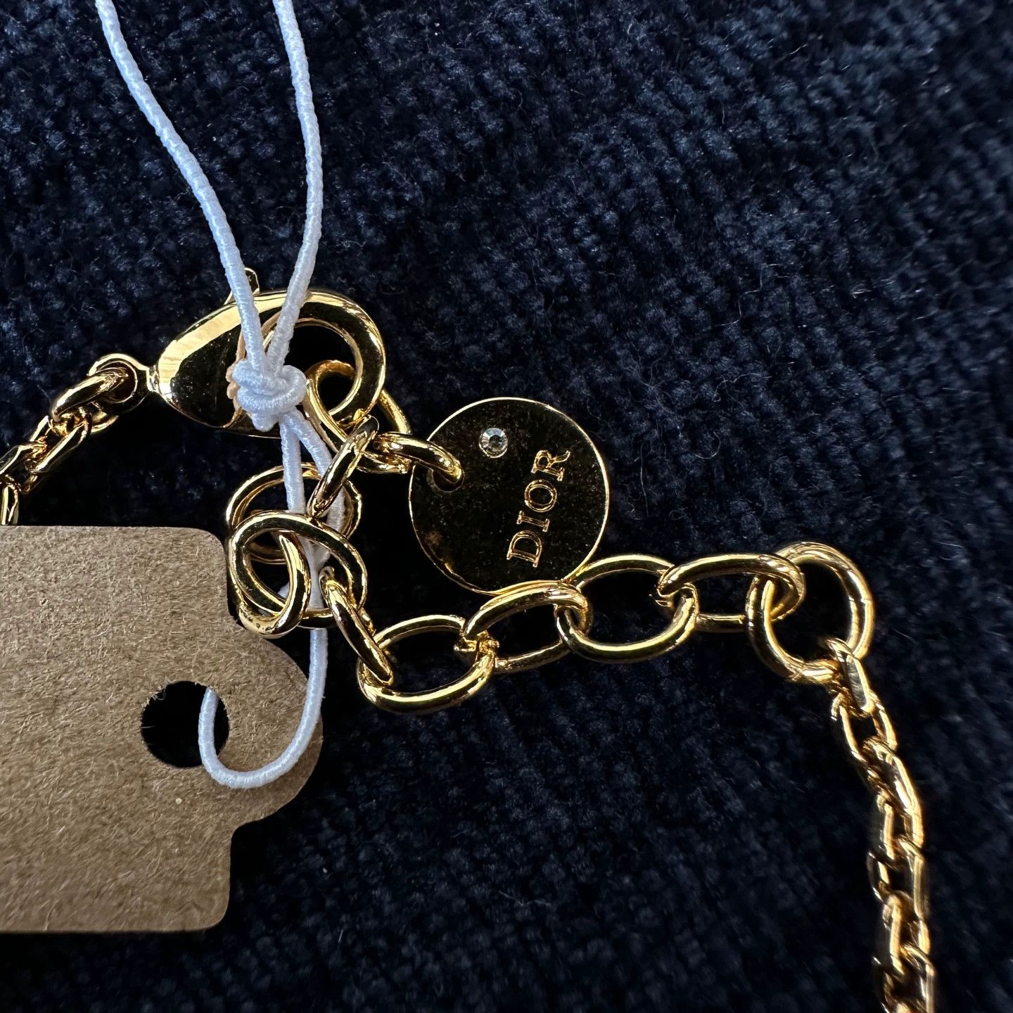 Christian Dior Monsieur Dior apr601 EVOLU Gold Crystal Letter Necklace Size ONE SIZE - 3 Thumbnail