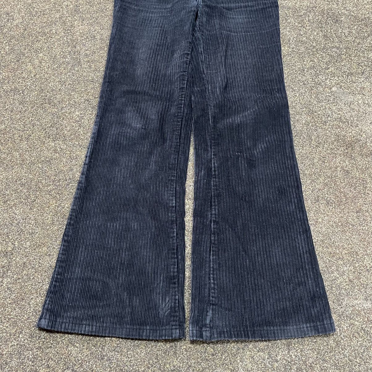 Vintage Y2K Vintage Dark Wash Flared Wide Leg Pants Streetwear 28 Size US 28 / EU 44 - 5 Thumbnail