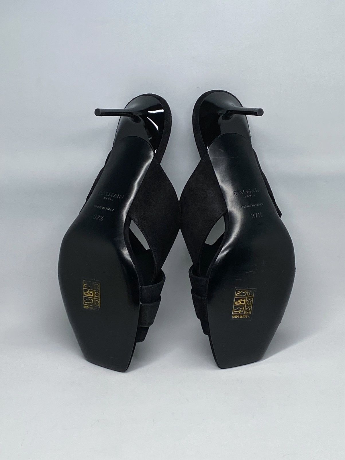 Balmain Balmain Uma Mules In Suede Leather size 37.5 Size US 7.5 / IT 37.5 - 13 Thumbnail