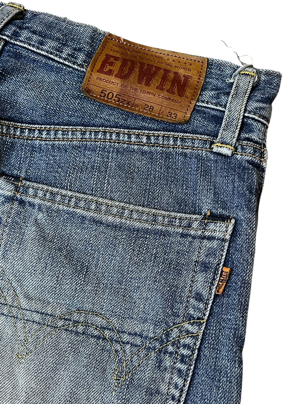Edwin Vintage EDWIN 505 ZX button fly dirty redline selvedge jeans Size US 28 / EU 44 - 10 Thumbnail